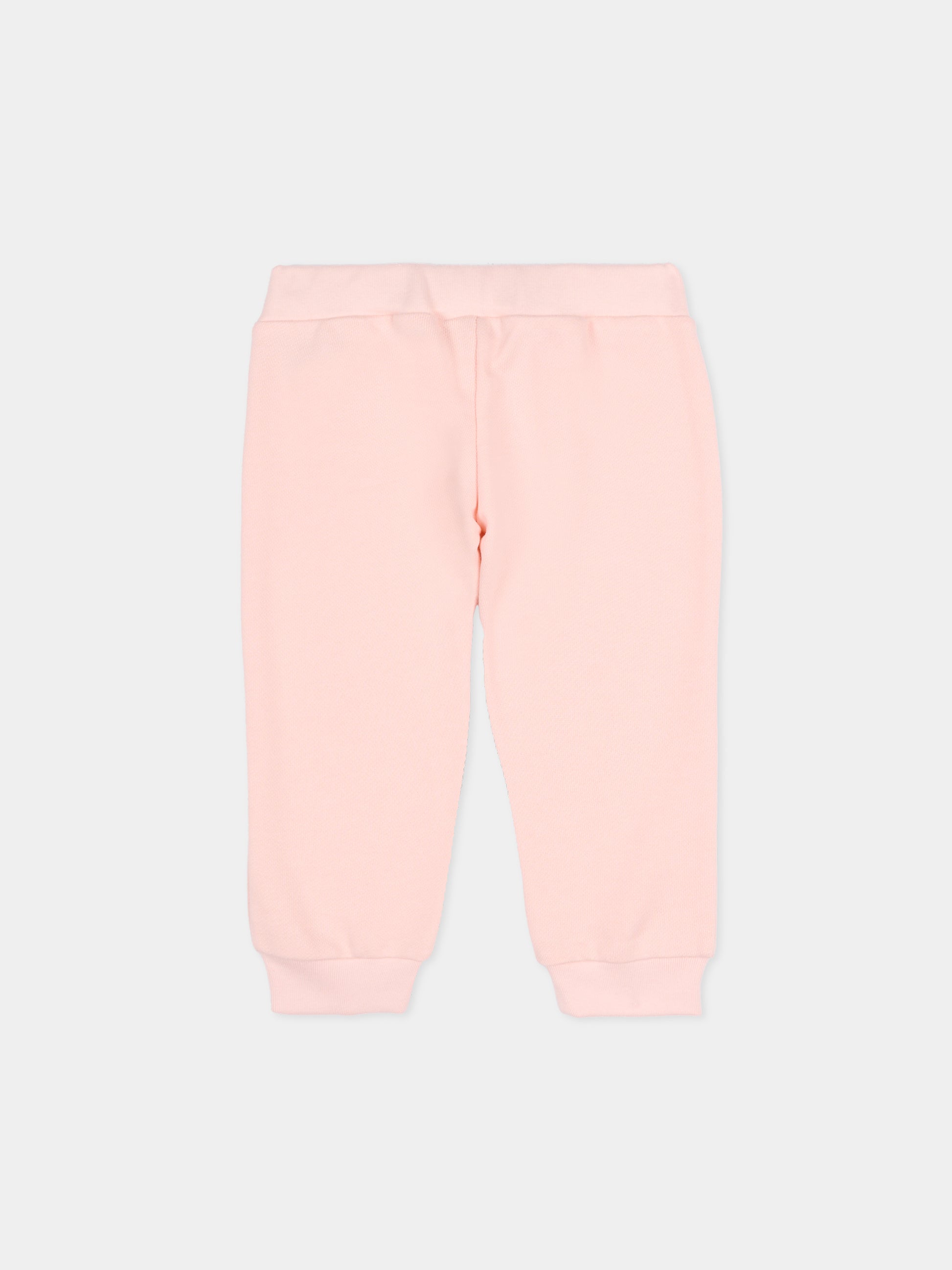 Pantaloni rosa per neonata con FF,Fendi Kids,BUF254 5V0 F1UL9