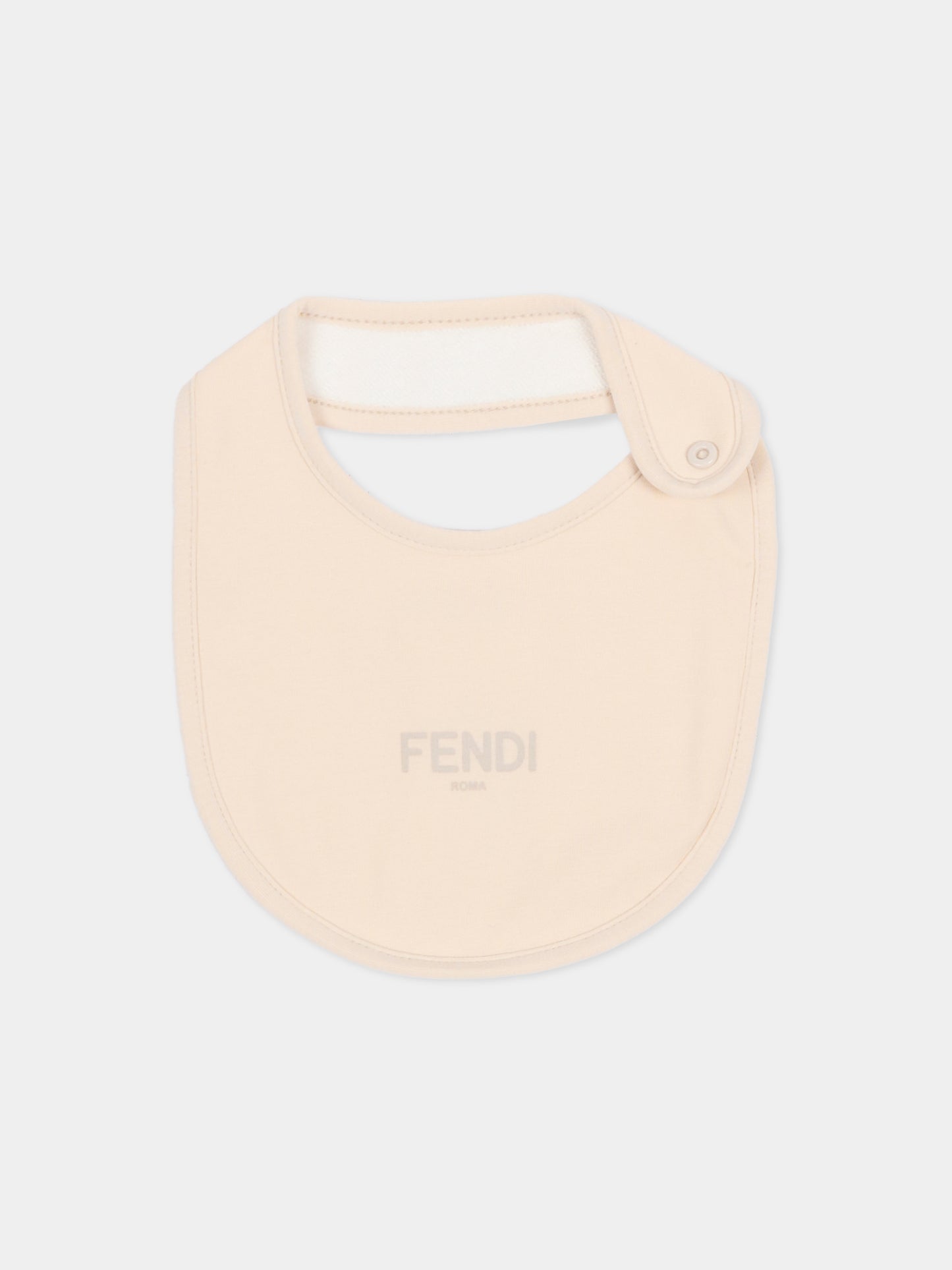 Set accessori beige per neonati con orsetto,Fendi Kids,BUJ337 ST8 F19J5