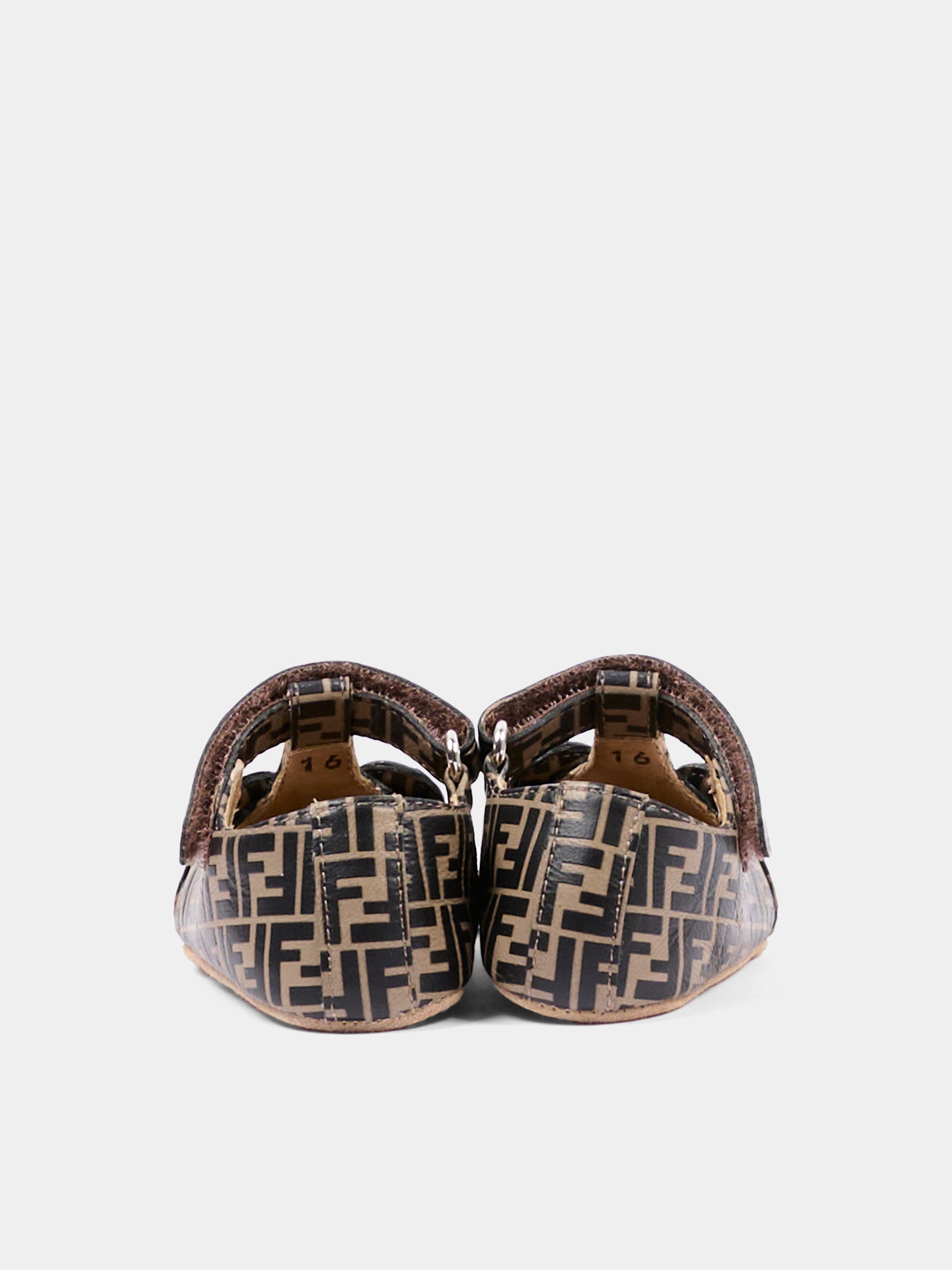 Occhi di bue marrone per neonati con logo,Fendi Kids,BUR574 AWKB F0HDP