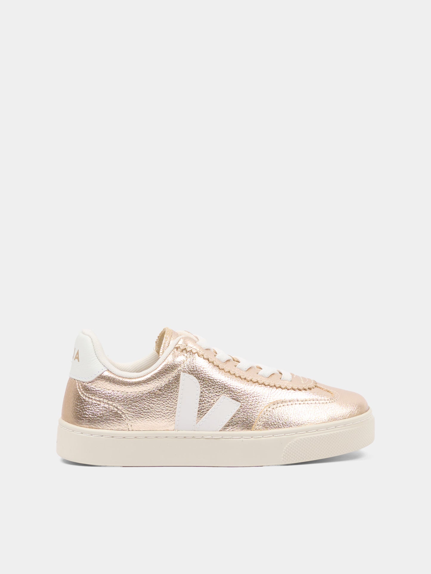 Sneakers basse rosa per bambina con logo,Veja,SY2021516C