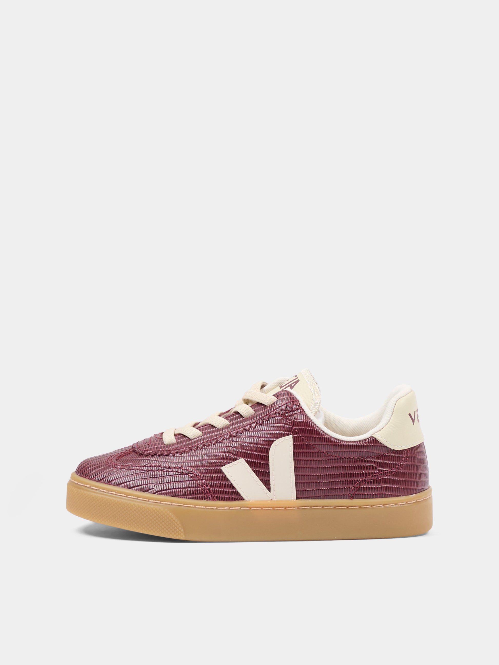 Sneakers basse bordeaux per bambini con logo,Veja,SY0221520C