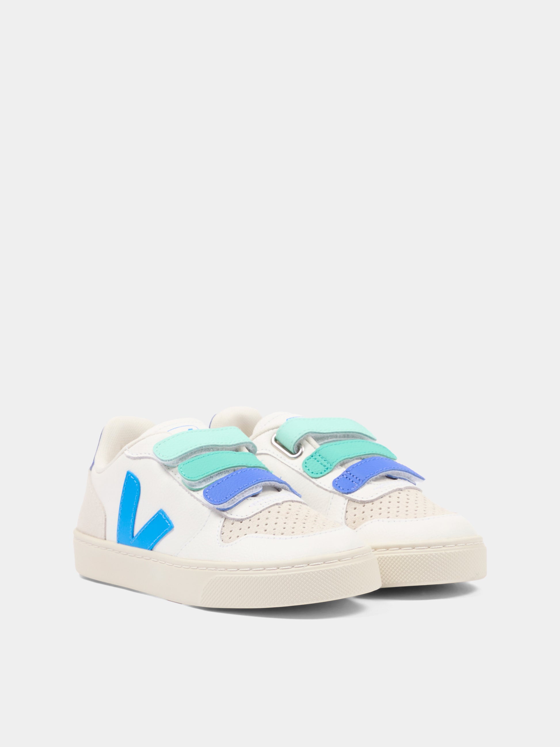 Sneakers V-10 bianche per bambino con logo,Veja,CV0521503C