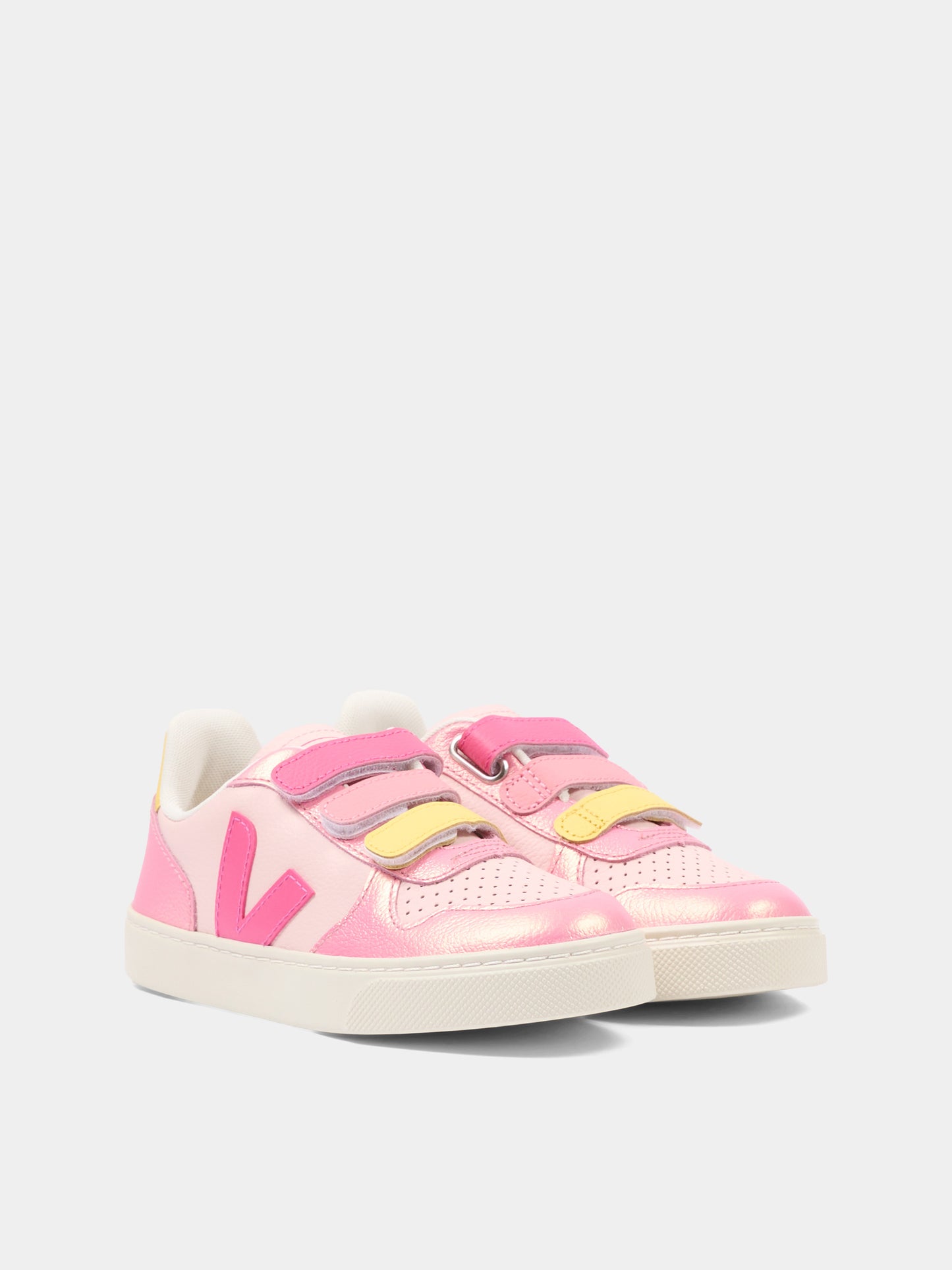 Sneakers basse rosa per bambina con logo,Veja,CV0521502C