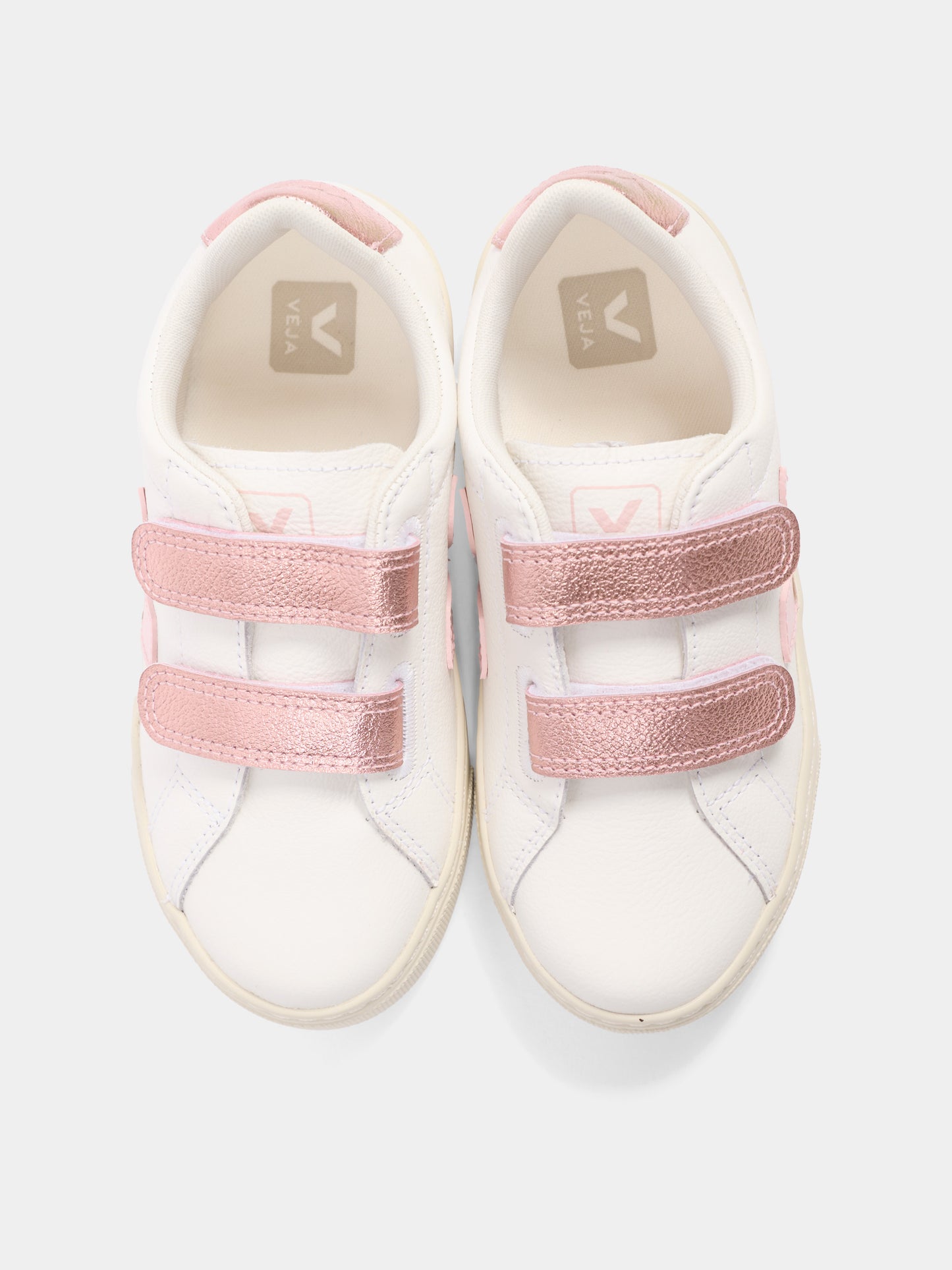 Sneakers basse bianche per bambina con logo,Veja,SV0520604C