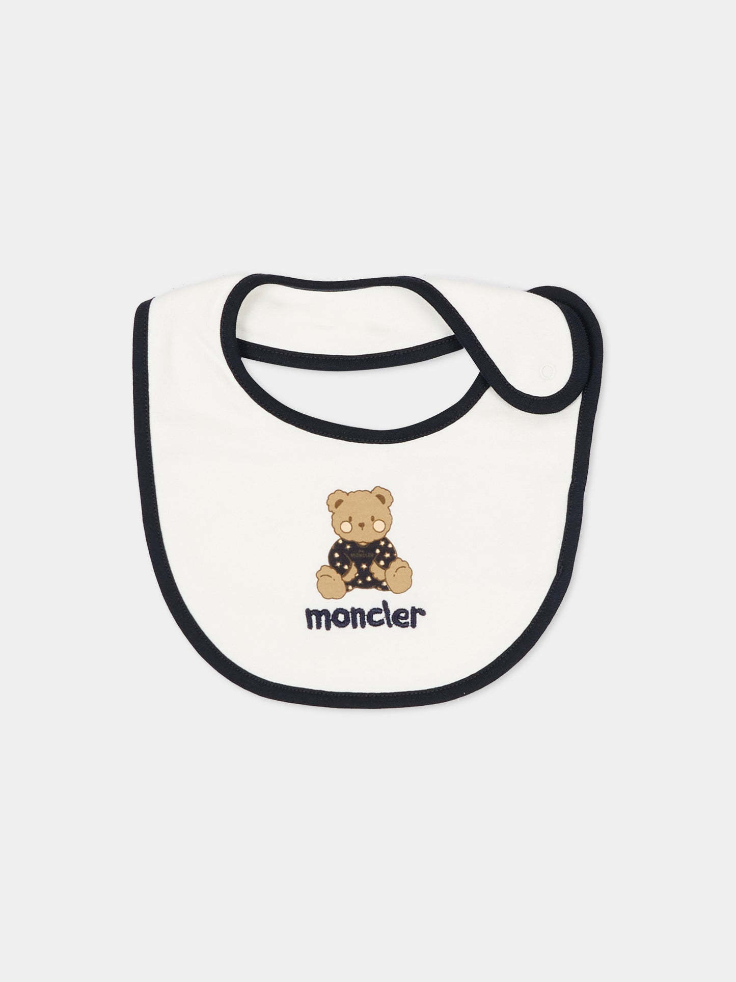 Set body avorio per neonati con orsetto,Moncler Kids,L1951 8P00003 8392E F07