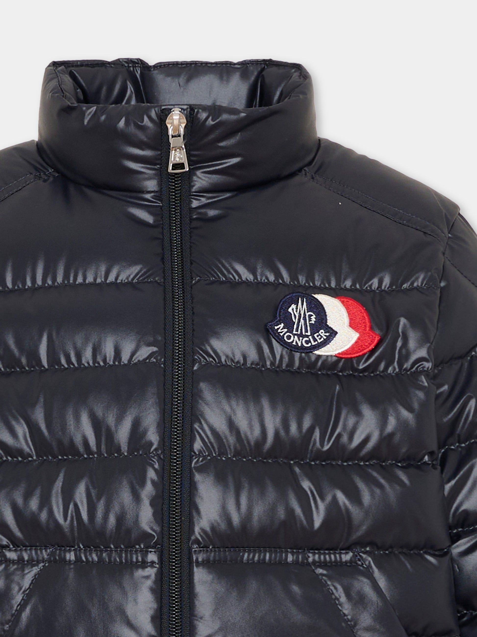 Piumino Bengi blu per bambini con logo,Moncler Kids,L1954 1A00006 597YX 778