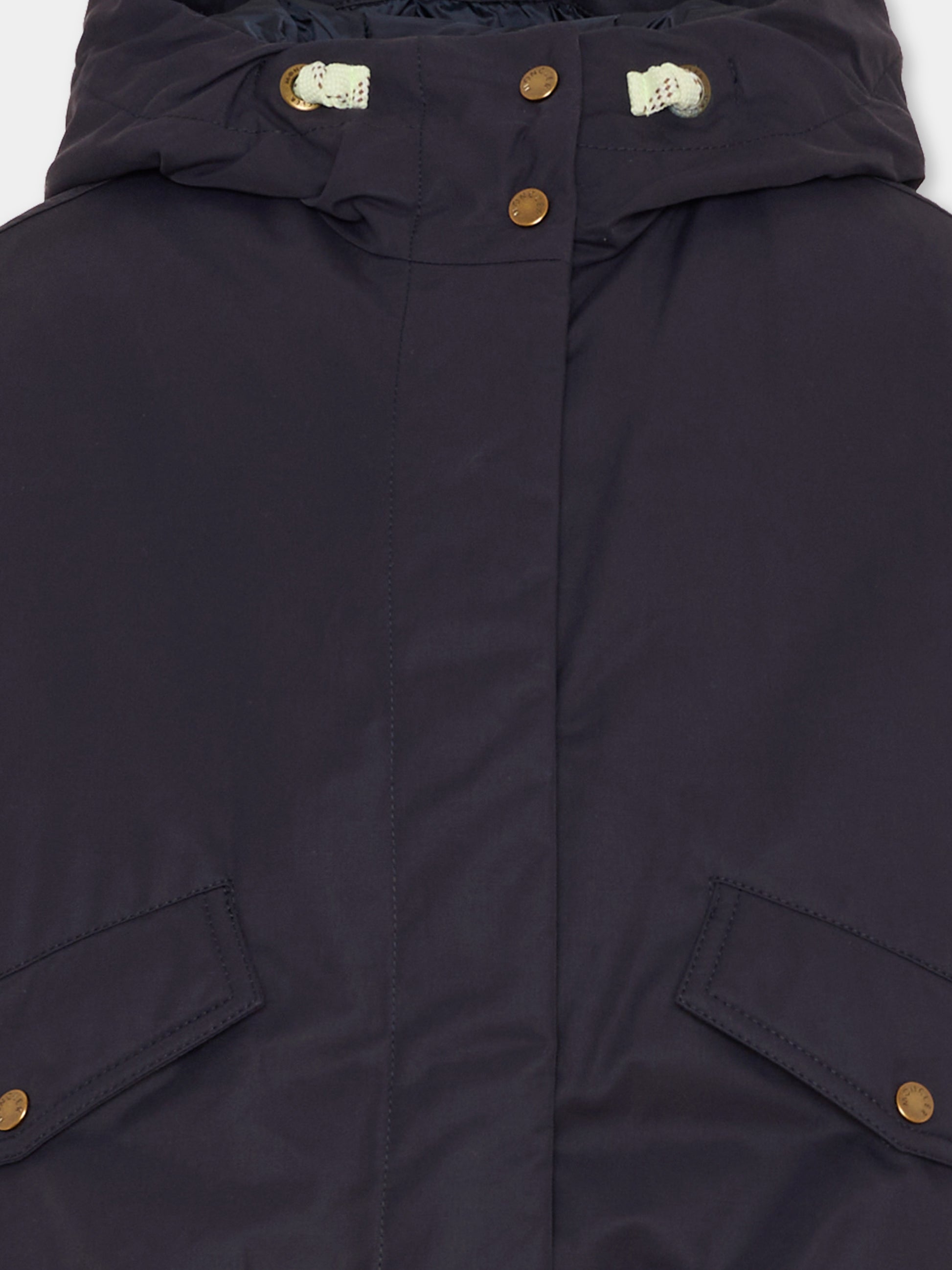 Giubbotto Eucalyptus blu per bambina con logo,Moncler Kids,L1954 1A00026 54ARP 742