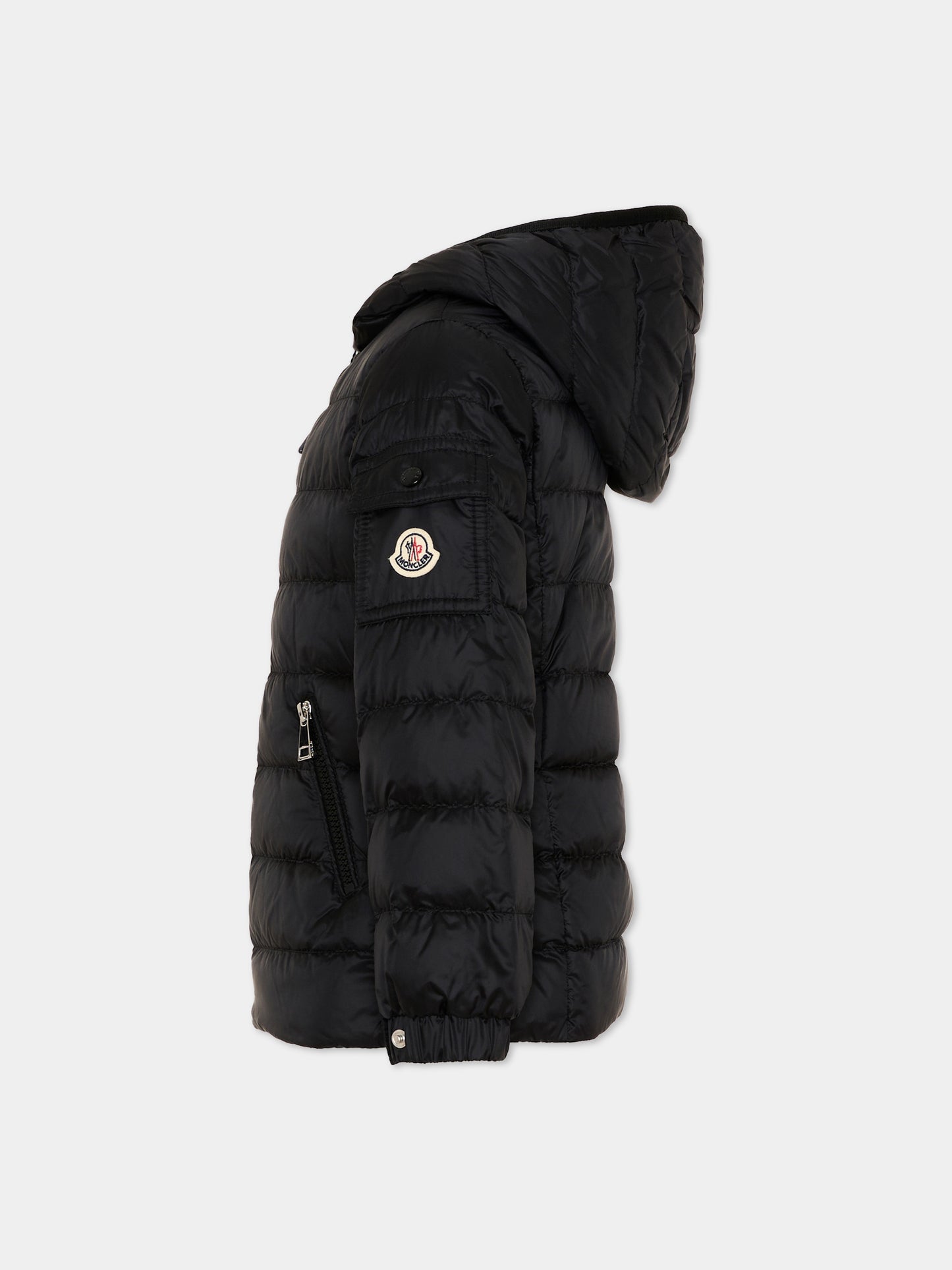 Piumino Gles nero per bambina con logo,Moncler Kids,L1954 1A00031 597YF 999
