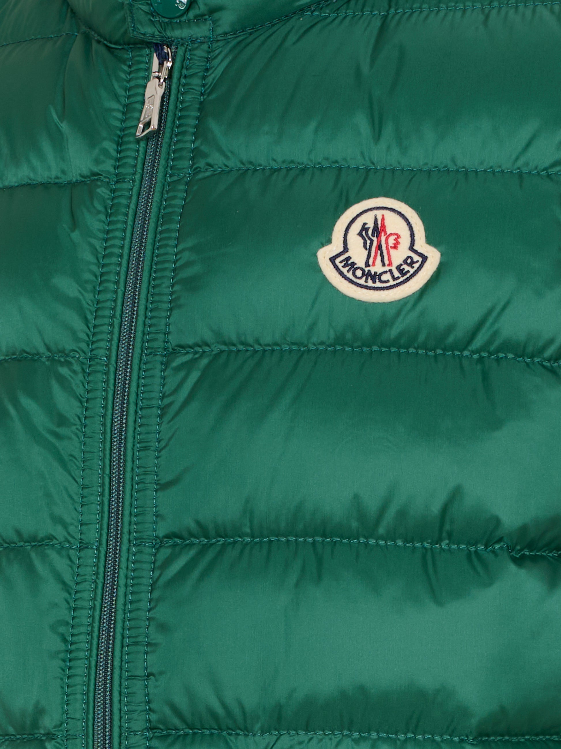 Gilet Gui verde per bambino con logo,Moncler Kids,L1954 1A00034 597YF 84L