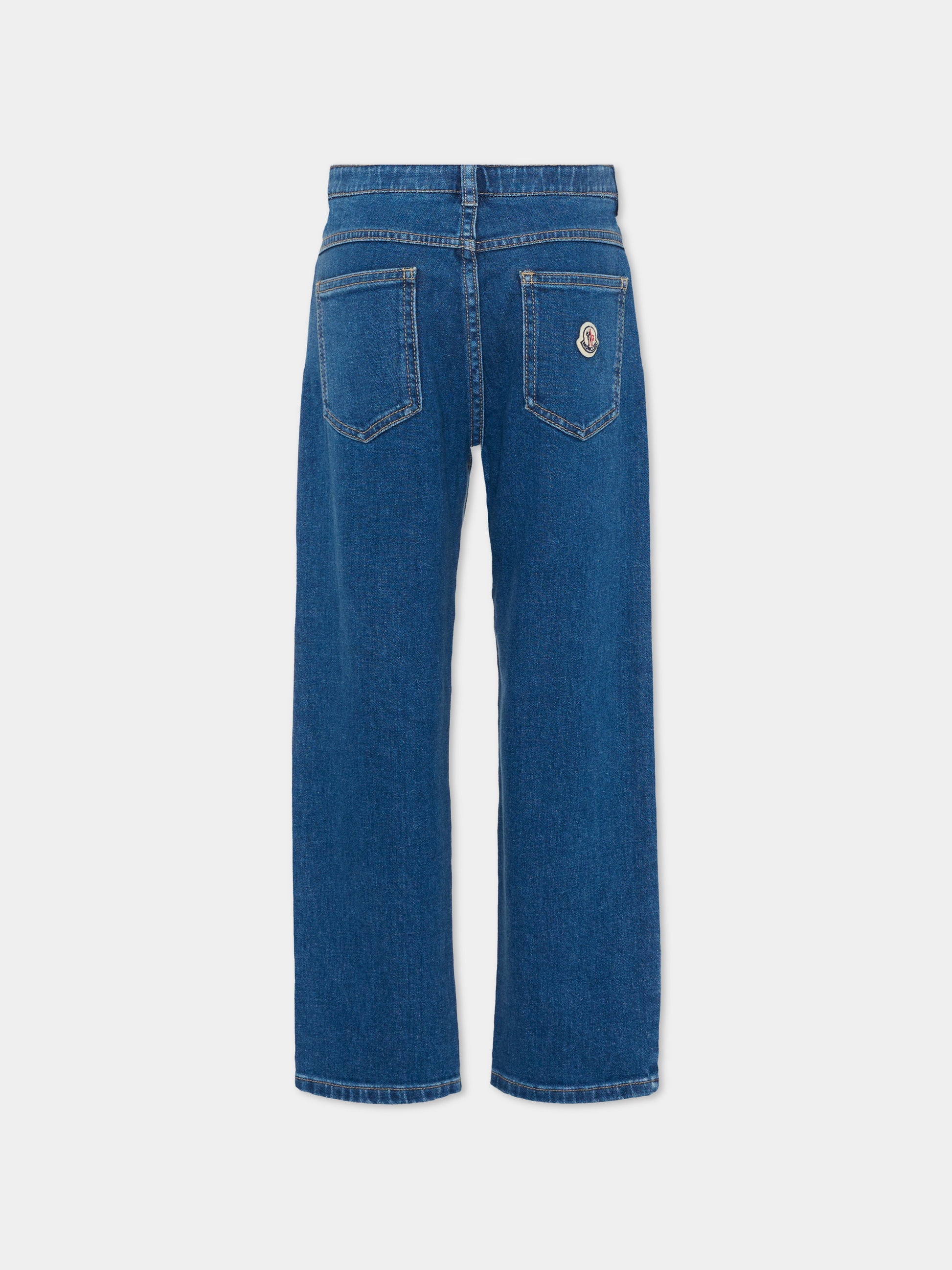 Jeans denim per bambino con logo,Moncler Kids,L1954 2A00001 598A1 790