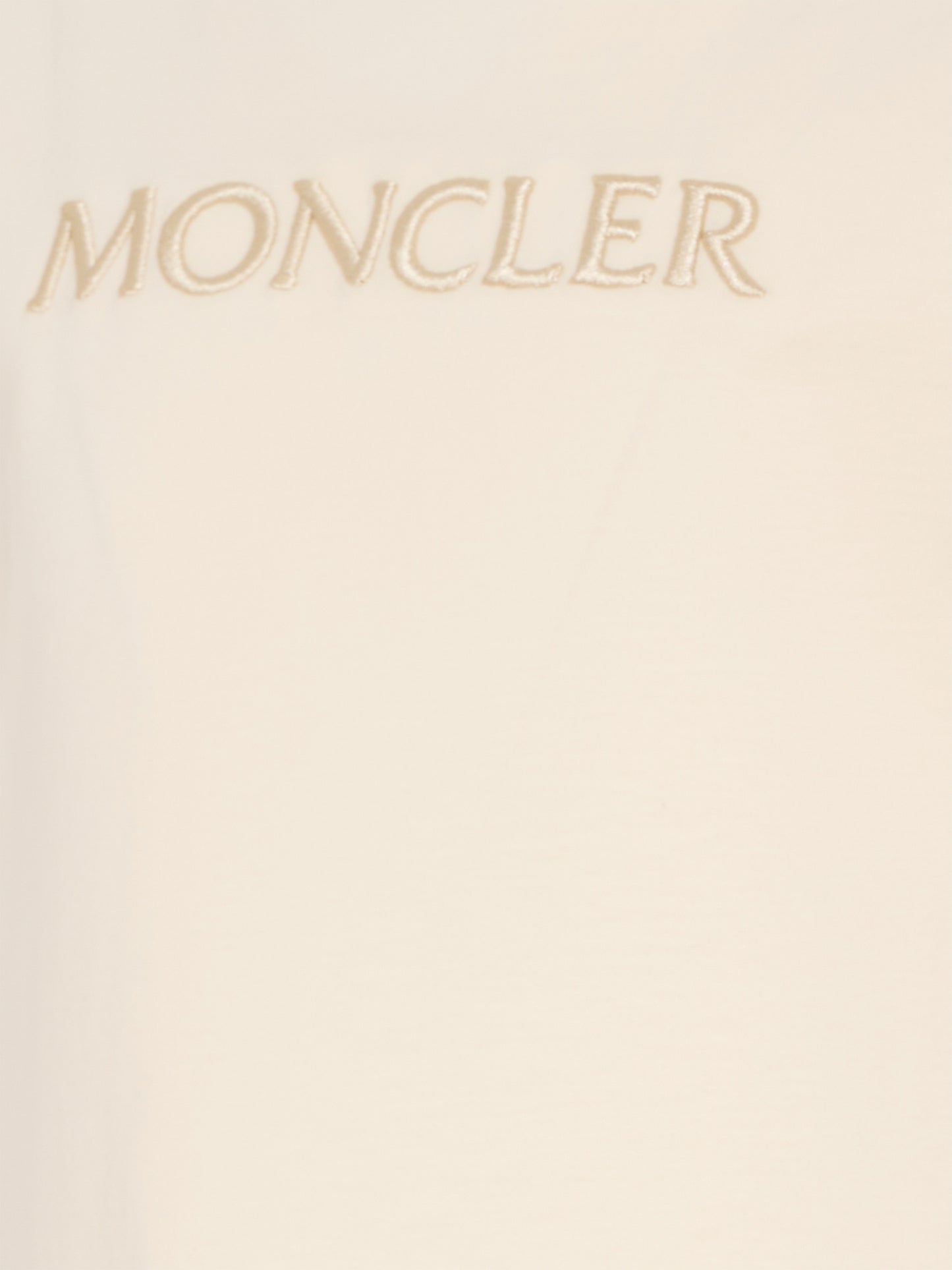 T-shirt avorio per bambina con logo,Moncler Kids,L1954 8C00009 89AT9 050