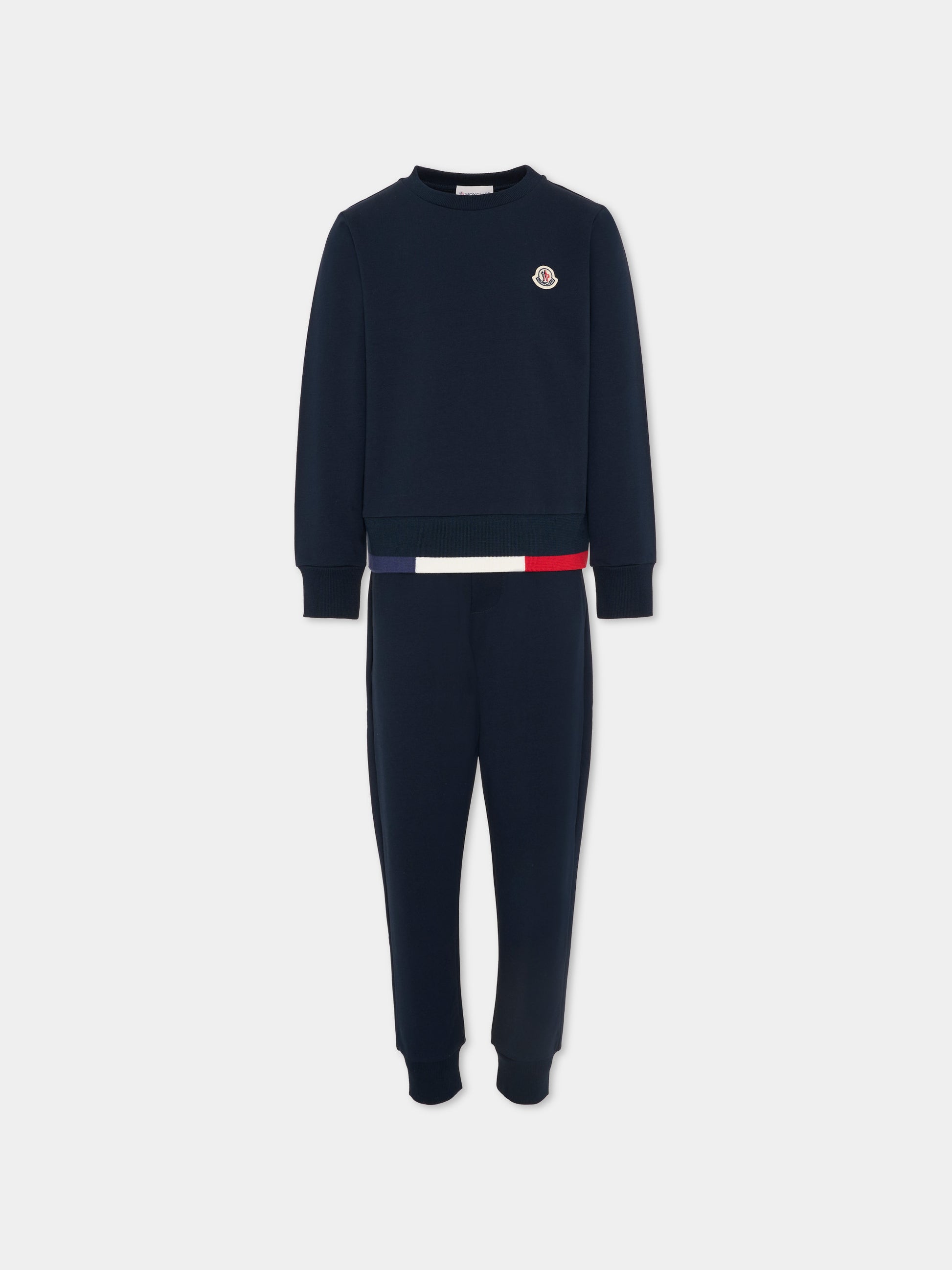 Completo blu per bambini con logo,Moncler Kids,L1954 8M00005 89AEB 778