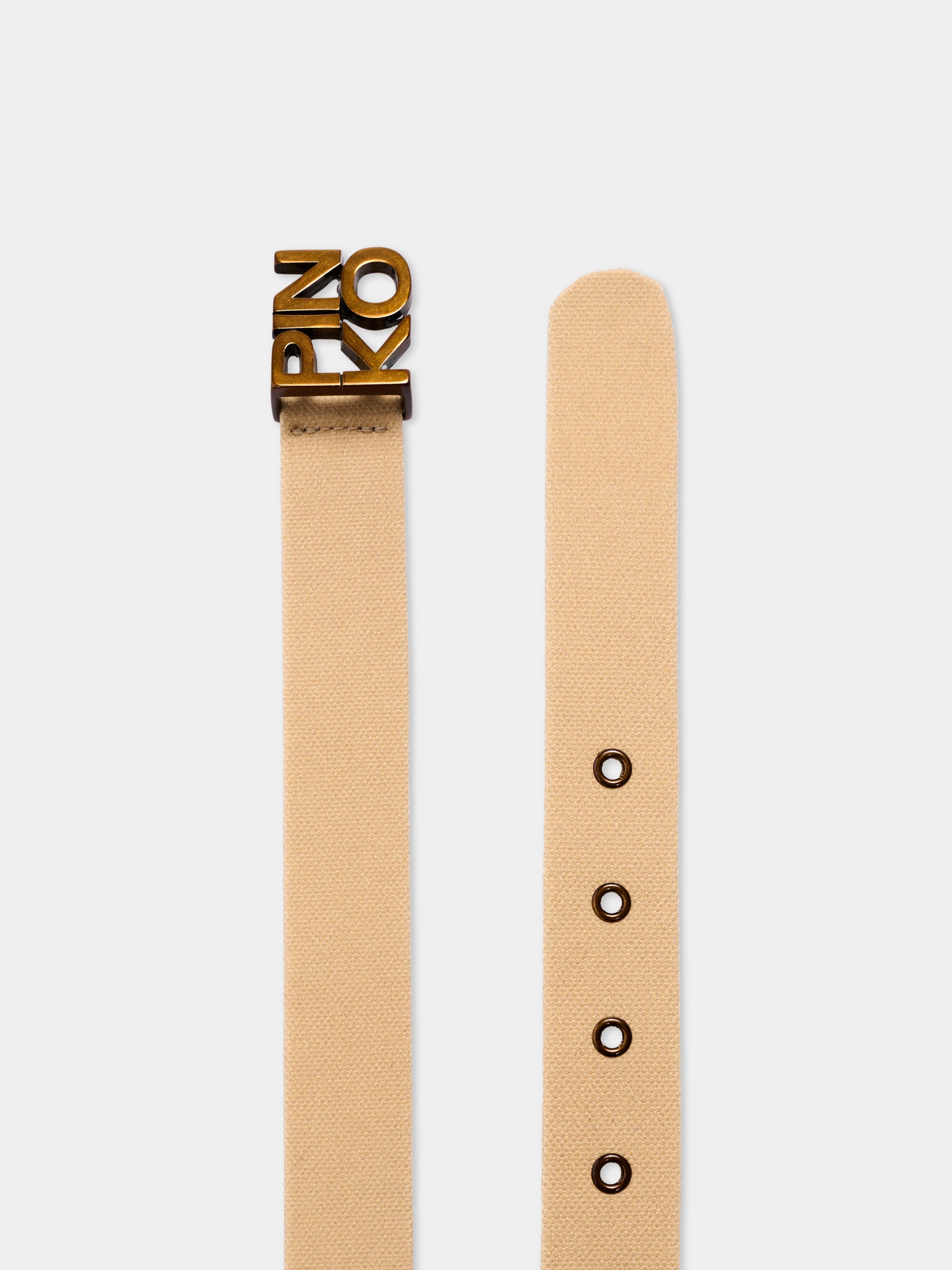 Cintura beige per bambina con logo,Pinko,KFAV012.C.TV135.6023