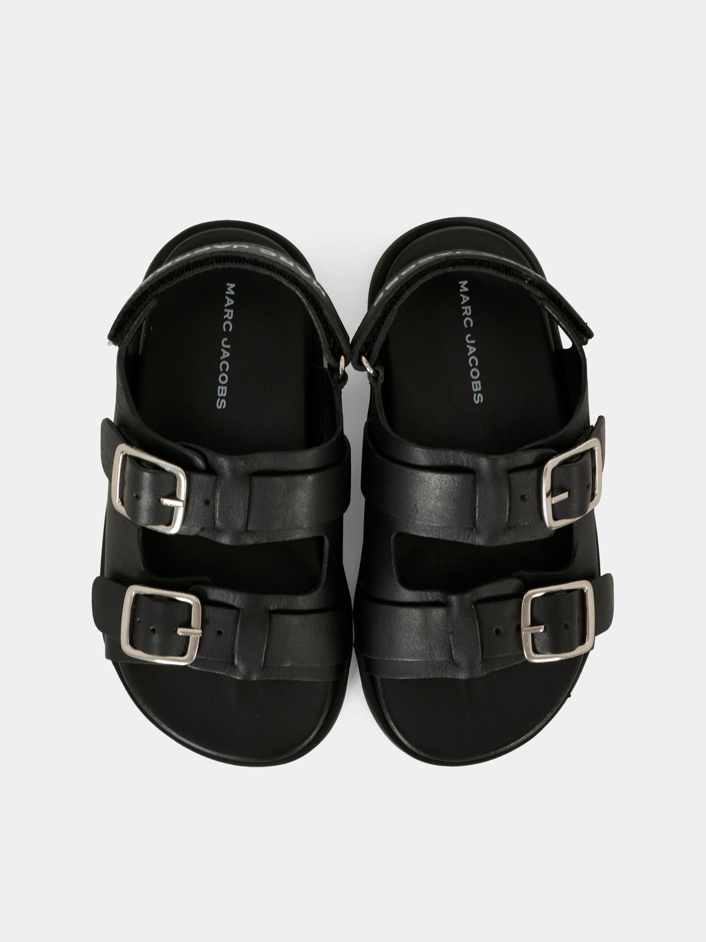 Sandali neri per bambini con logo,Marc Jacobs,W60399 09B