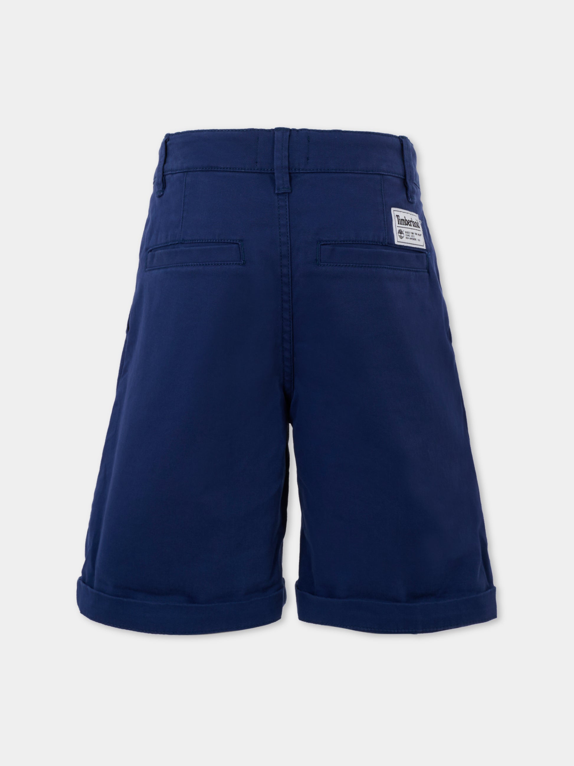 Shorts blu per bambino con logo,Timberland,T60453 84N