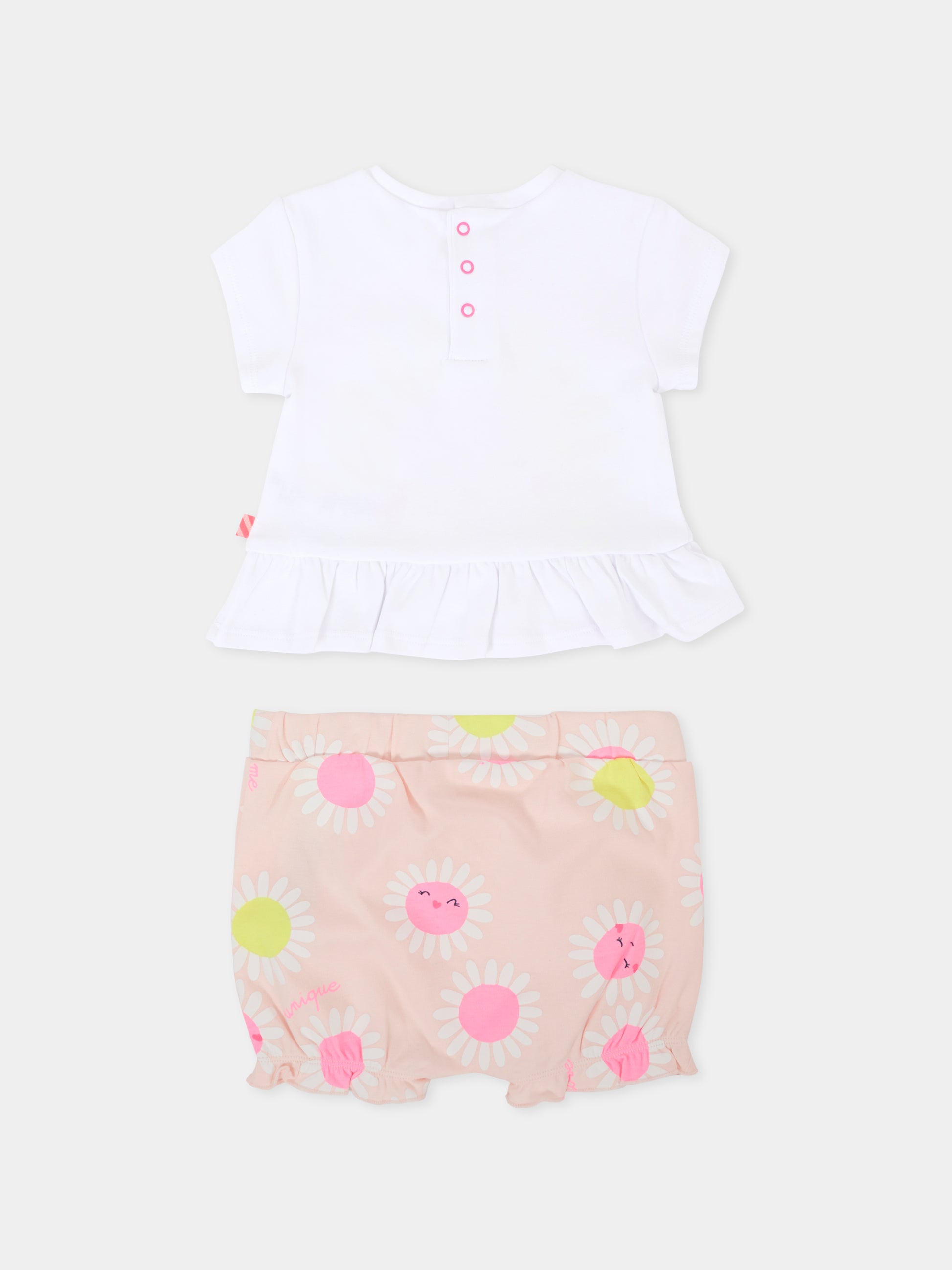 Completo bianco per neonata con margherita,Billieblush,U21081 N34