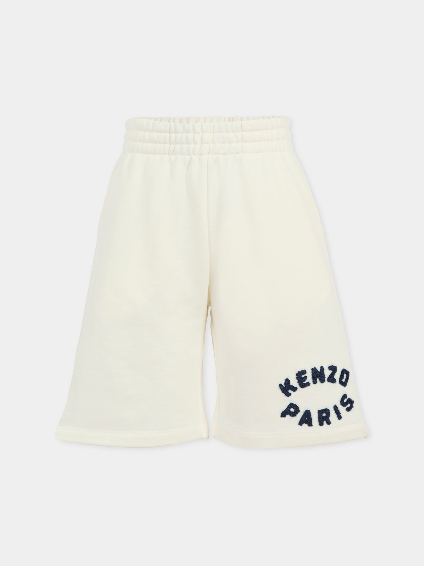Shorts avorio per bambino con logo,Kenzo Kids,K61181 117