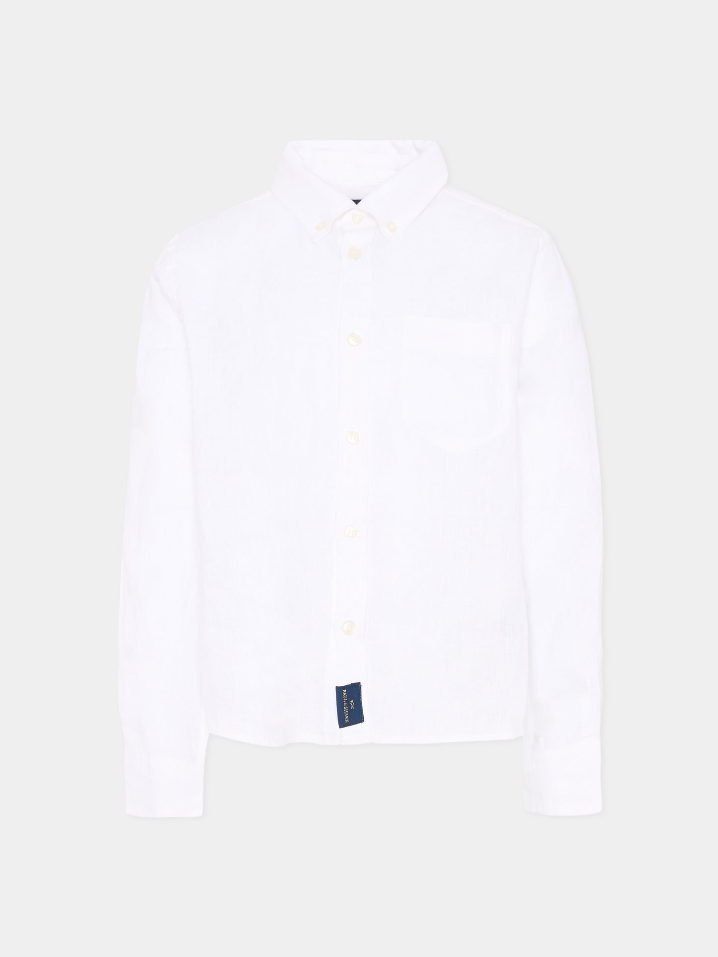 Camicia bianca in lino per bambino,Paul & Shark Junior,WUC001 LUC01 10101