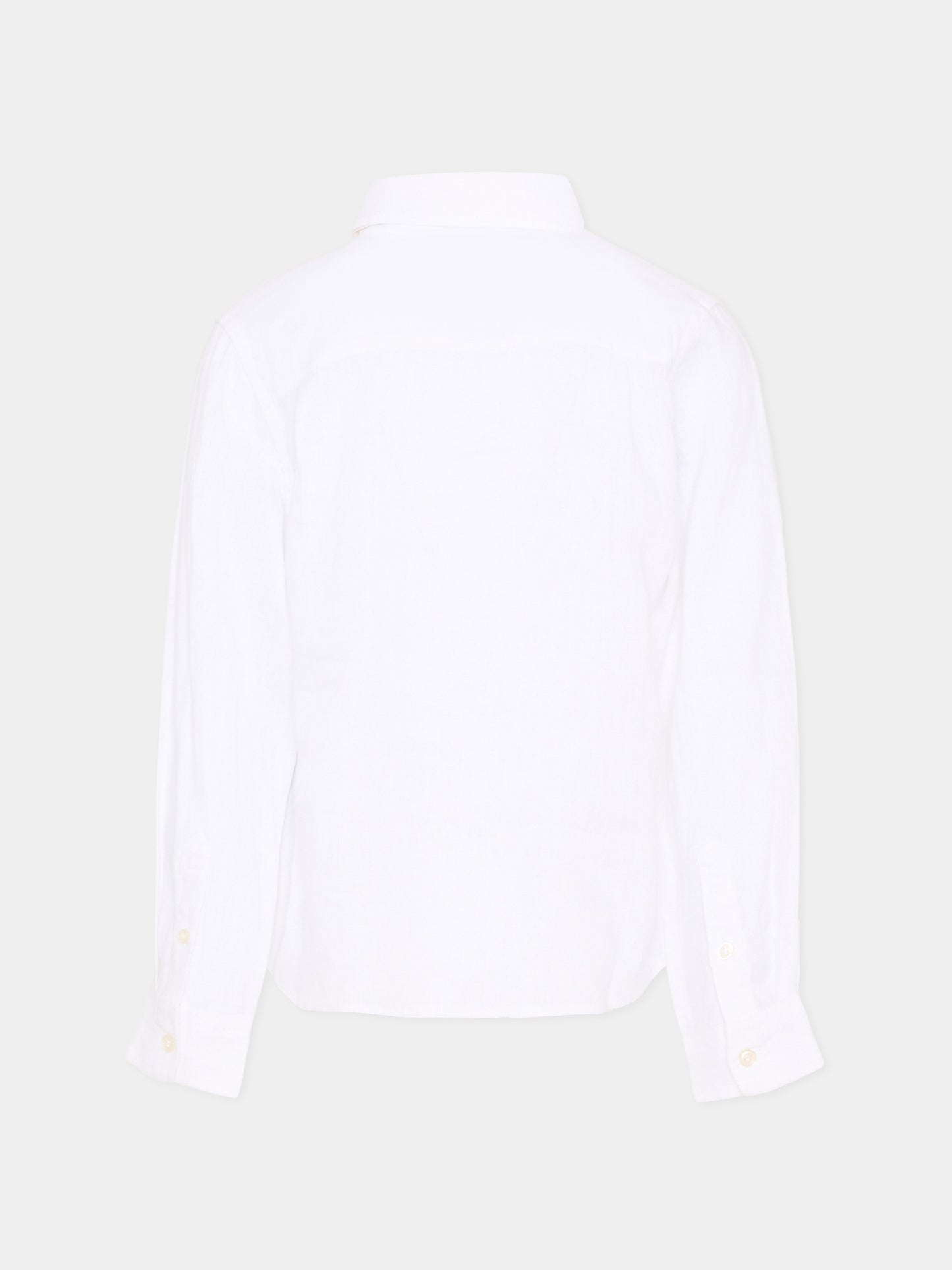 Camicia bianca in lino per bambino,Paul & Shark Junior,WUC001 LUC01 10101