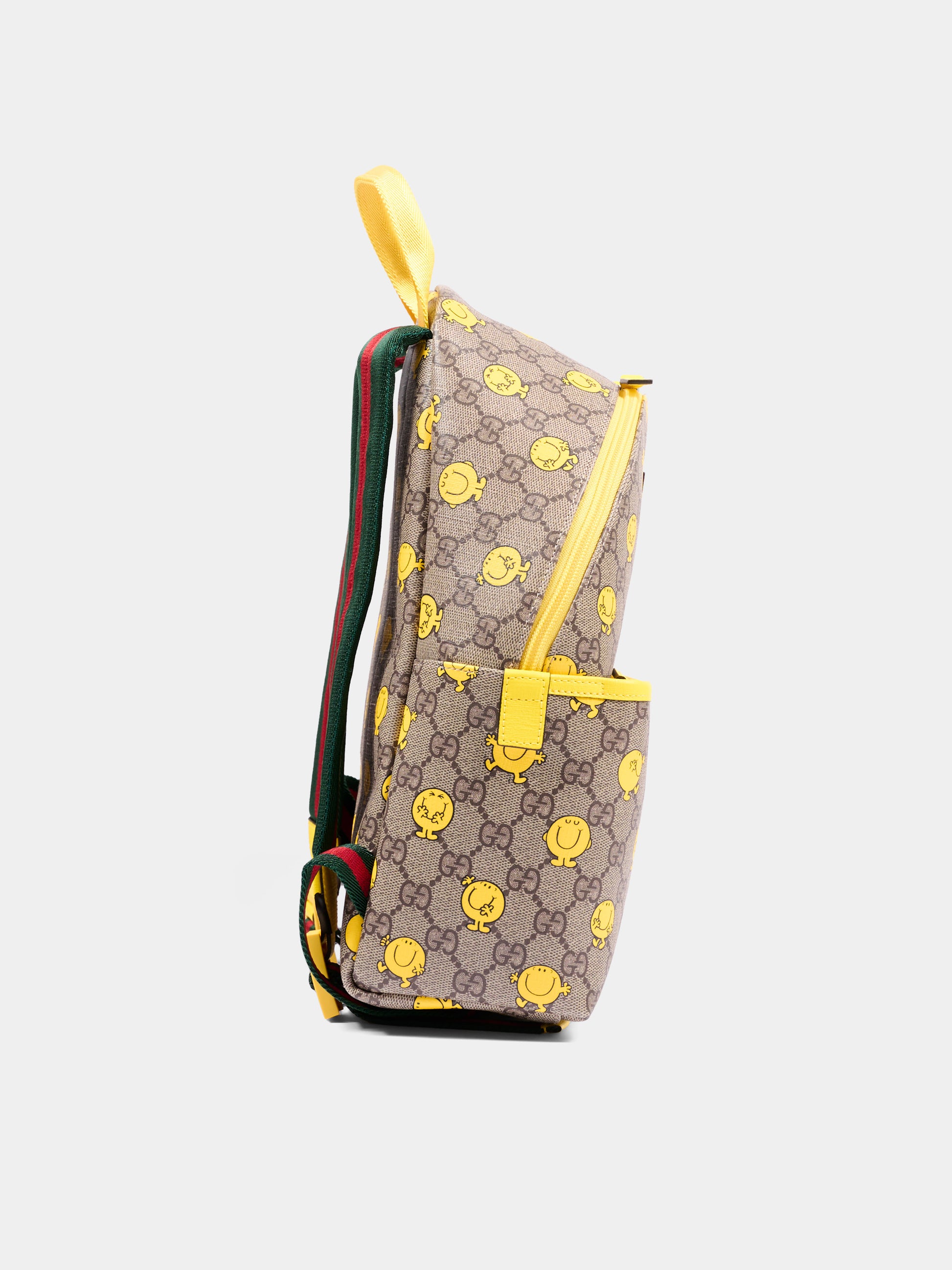 Zaino beige per bambini con Mr. Happy,Gucci Kids,782708 FAFN6 9850
