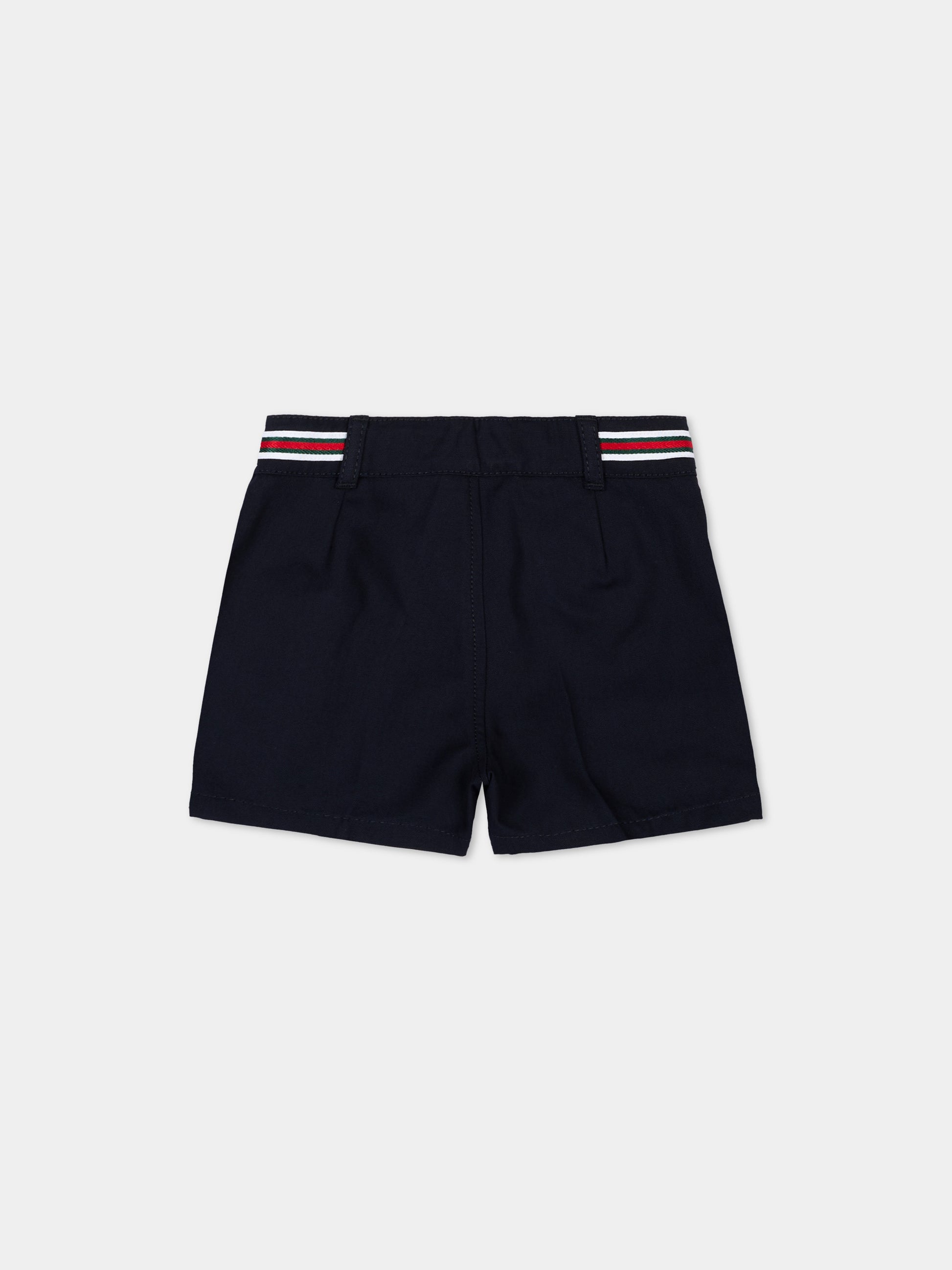 Shorts blu eleganti per neonato,Gucci Kids,854113 XWA7E 4330