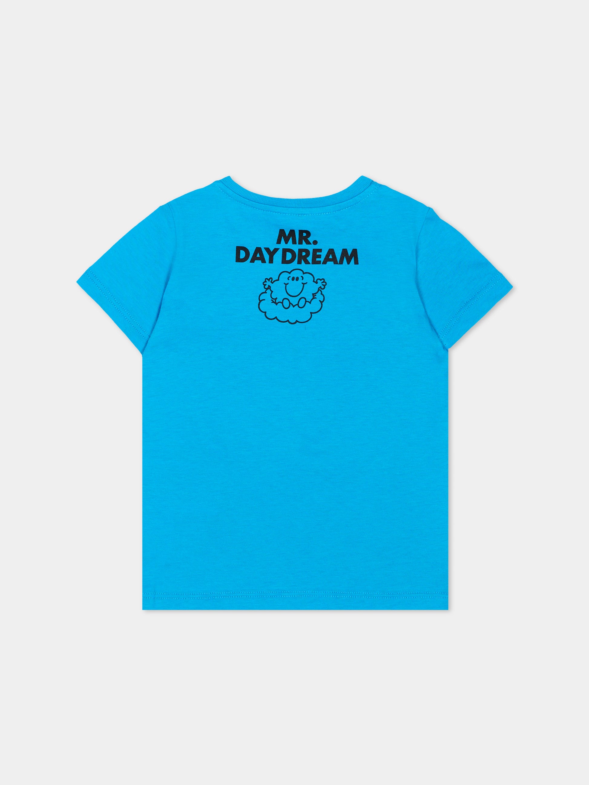 T-shirt celeste per neonato con stampa,Gucci Kids,834576 XJHPY 4071