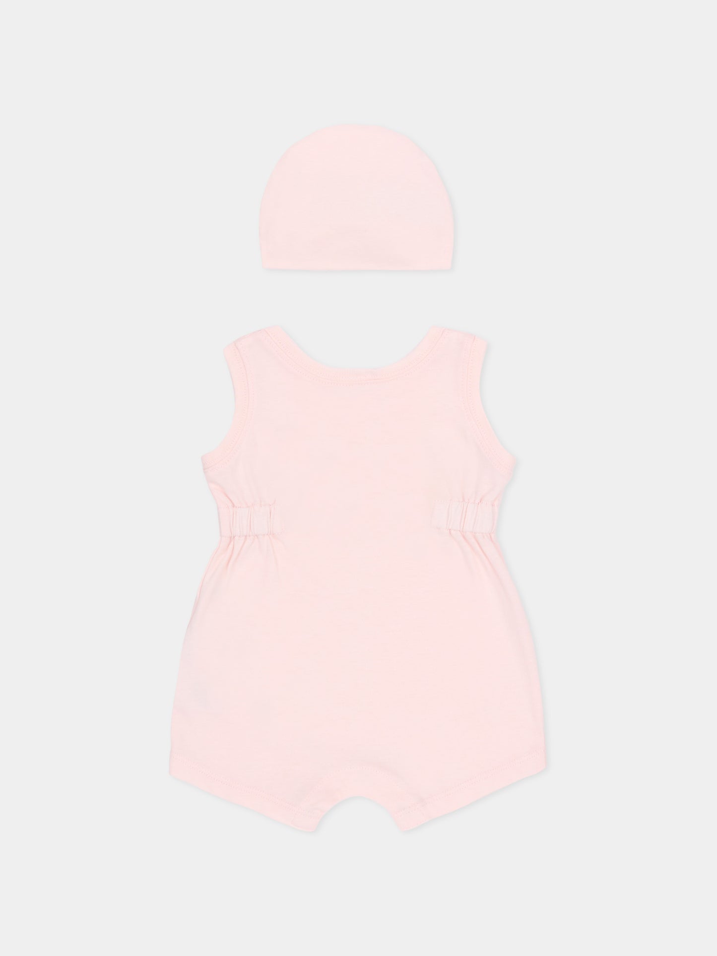 Set pagliaccetti rosa per neonata con logo e Mr Happy,Gucci Kids,852918 XJHRN 5907