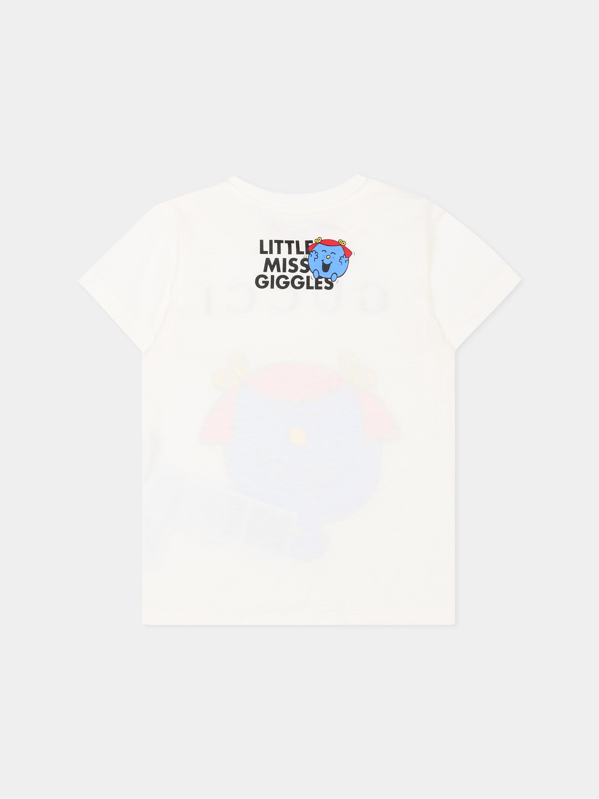 T-shirt bianca per neonata con stampa,Gucci Kids,834639 XJHRF 9214