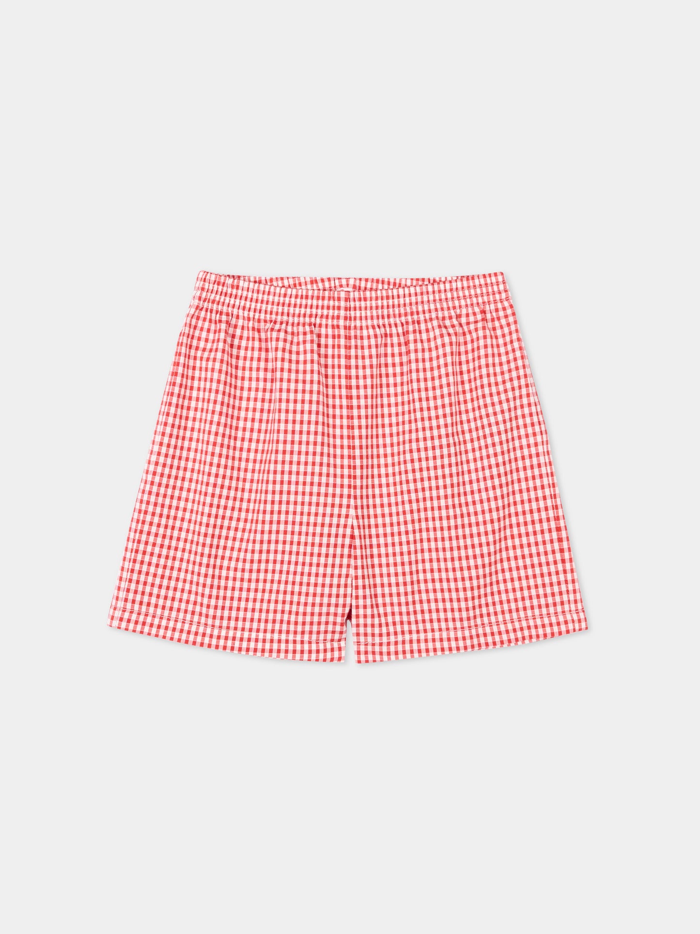Shorts rossi per neonato vichy con logo,Gucci Kids,848699 XWA7X 6312