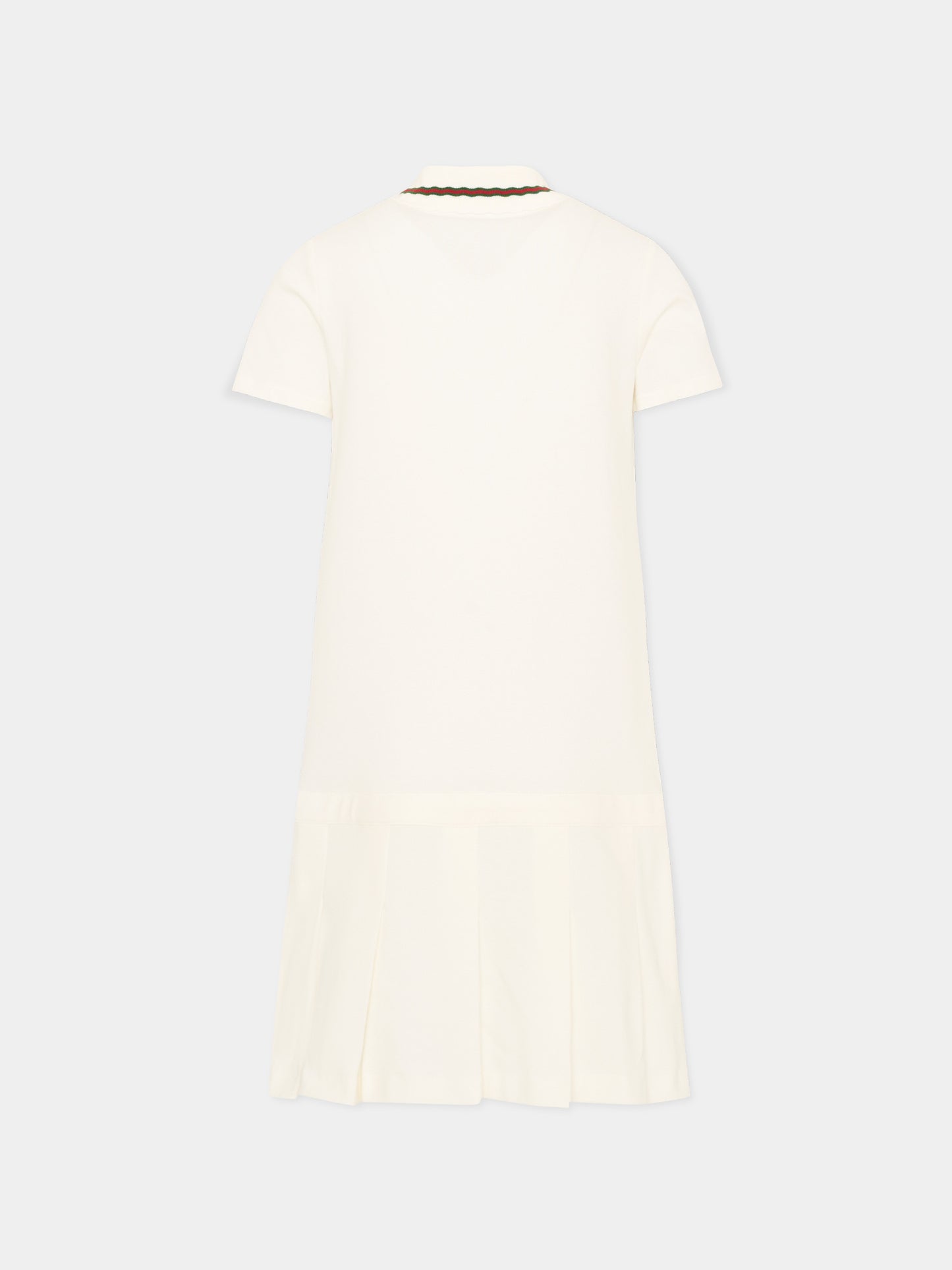 Ivory dress for Girl with pleats
