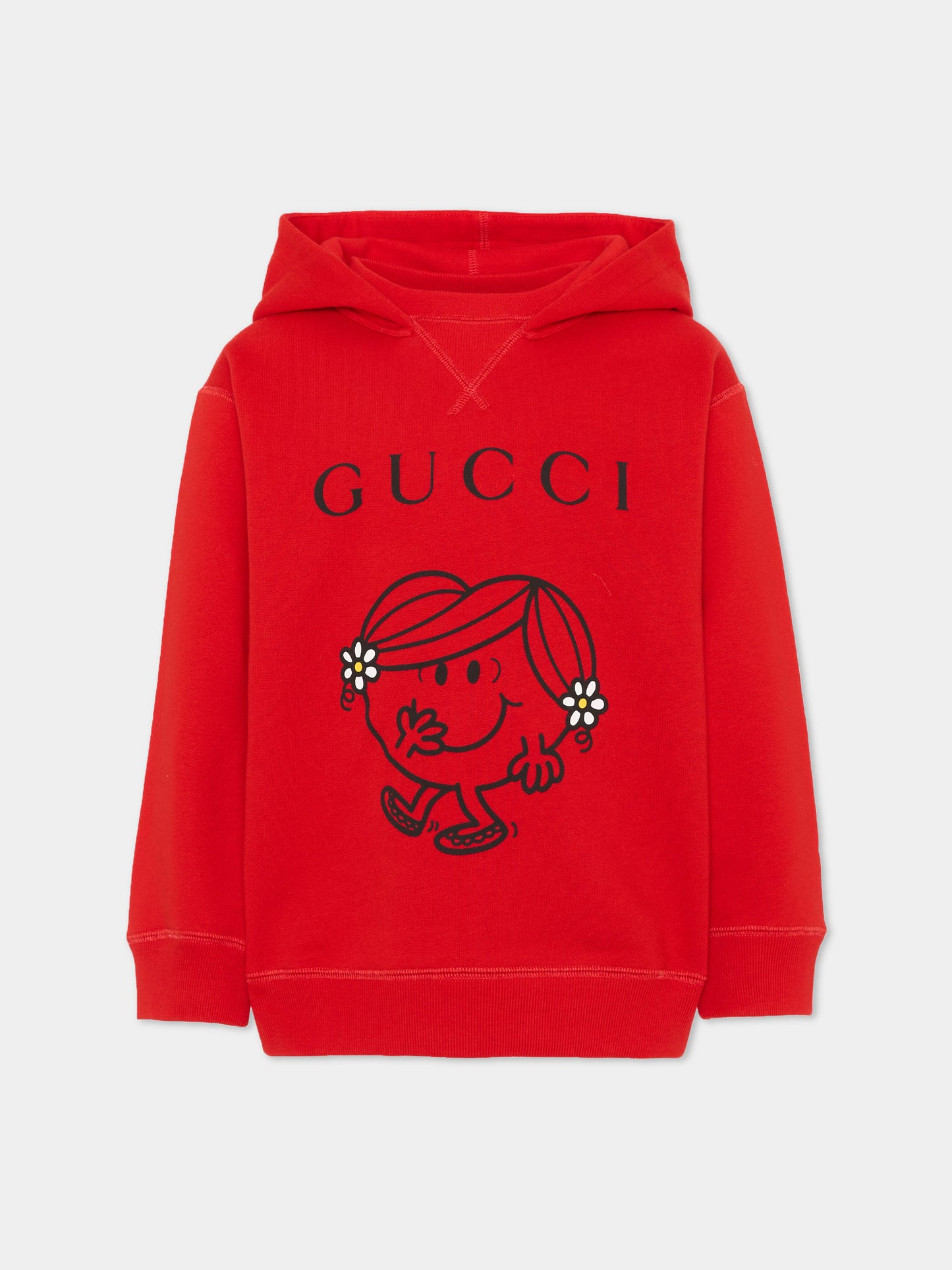 Felpa rossa con cappuccio per bambina,Gucci Kids,857454 XJHRA 6178