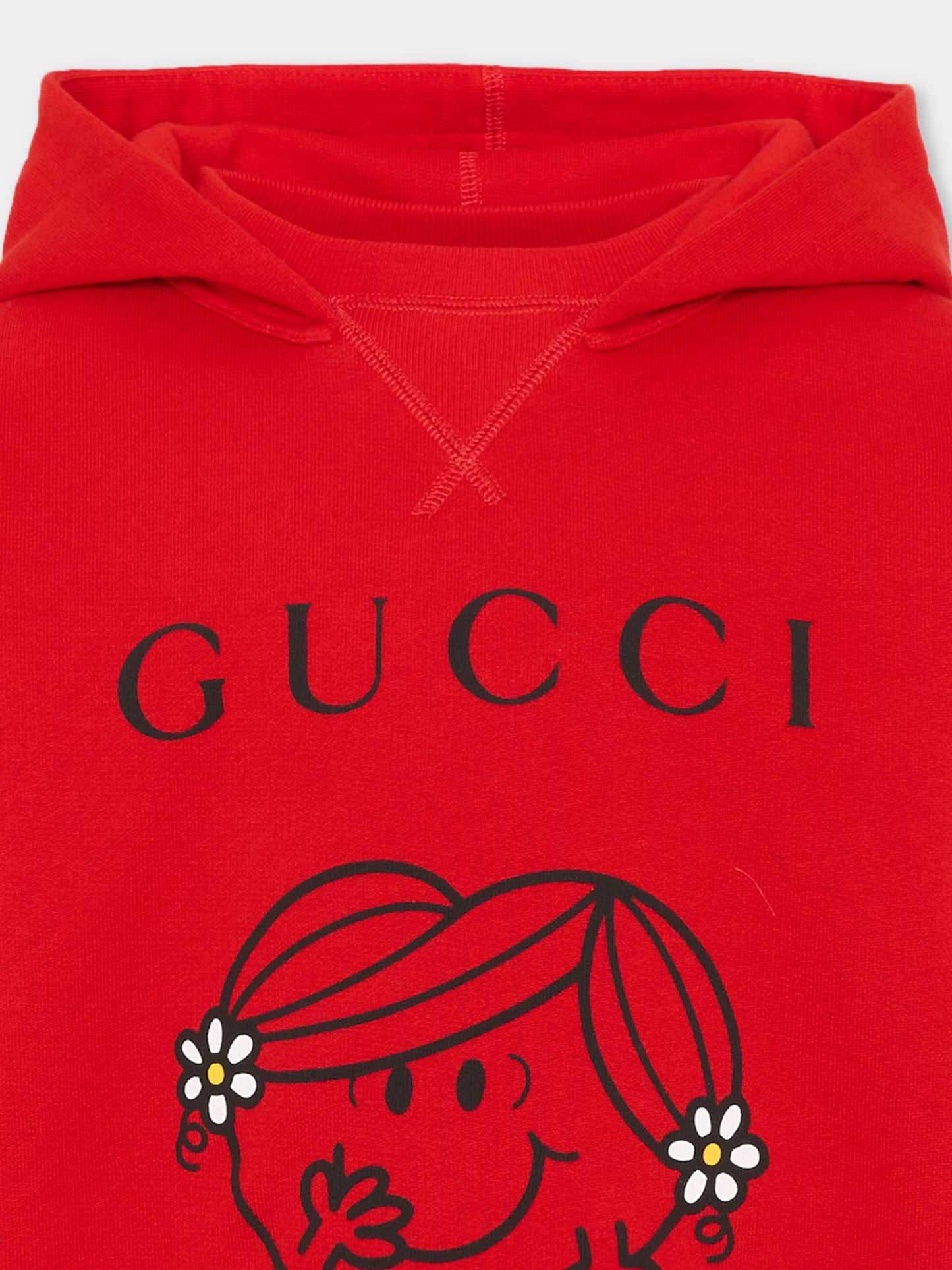 Felpa rossa con cappuccio per bambina,Gucci Kids,857454 XJHRA 6178