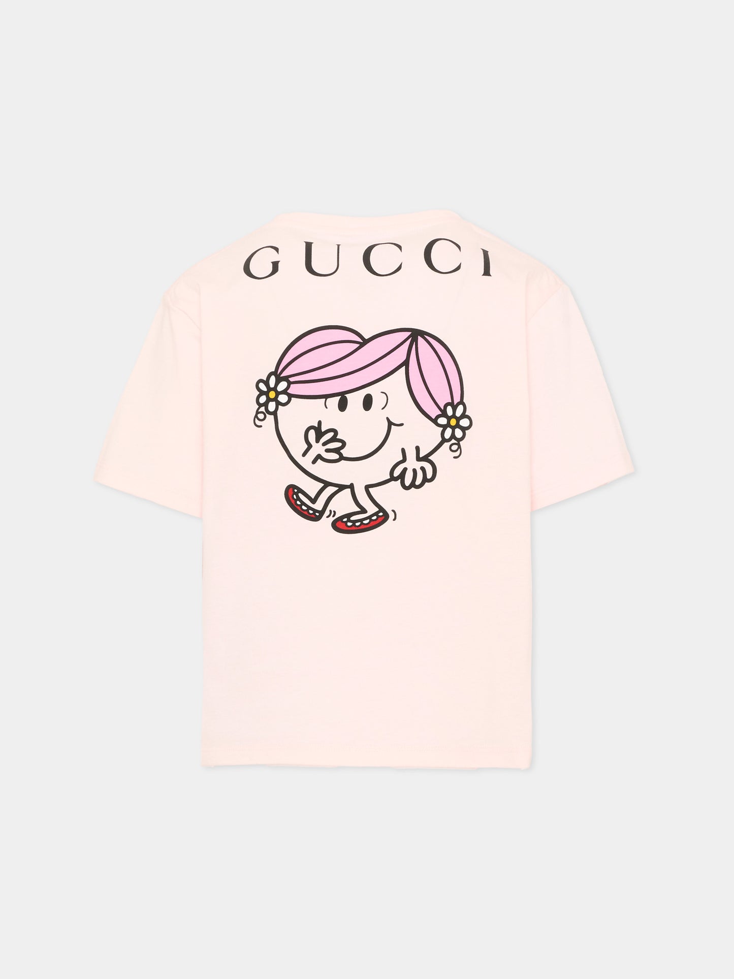 T-shirt rosa per bambina,Gucci Kids,835229 XJHRD 5907