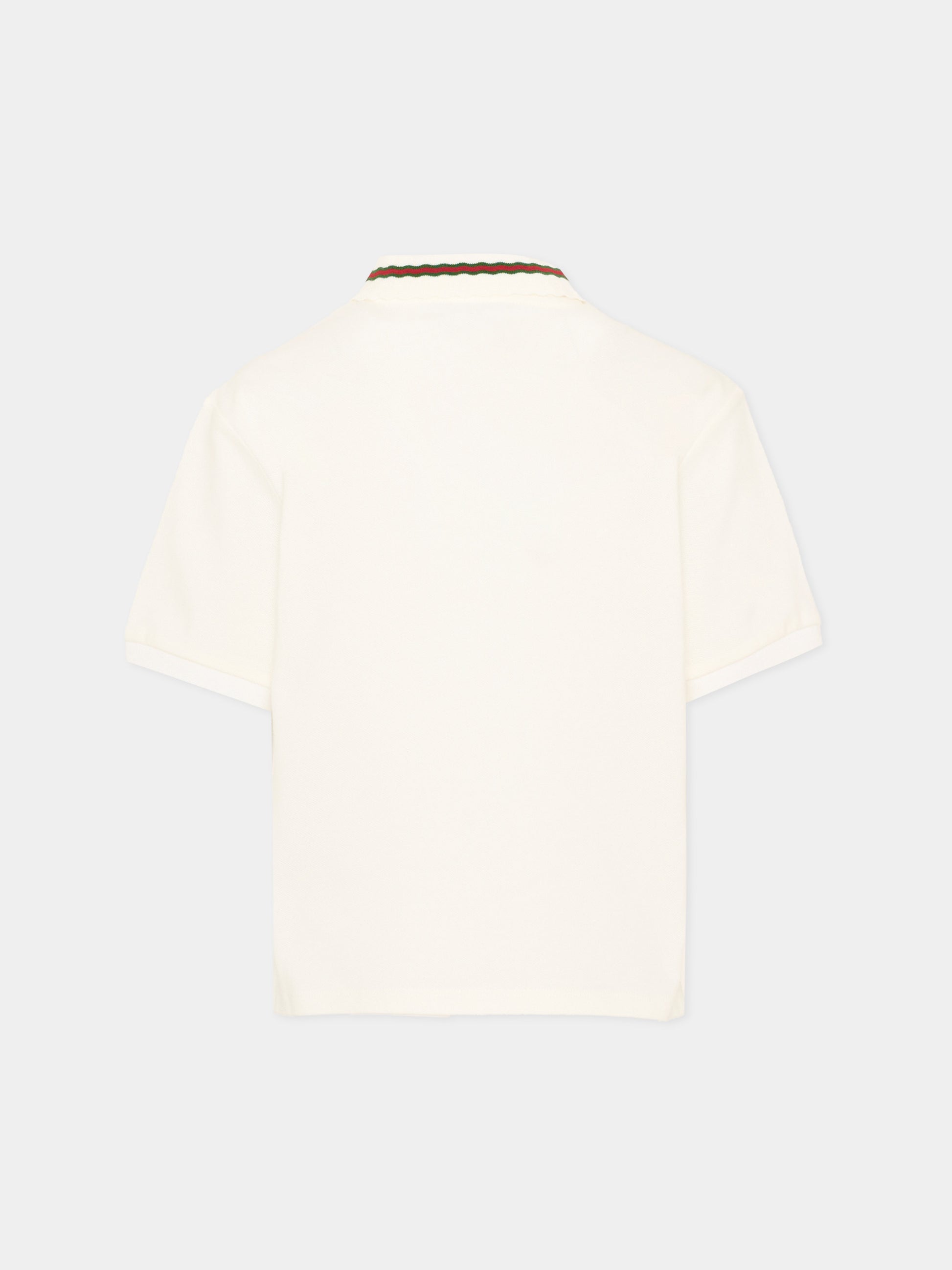 Polo avorio per bambina,Gucci Kids,852834 XJHRS 9024