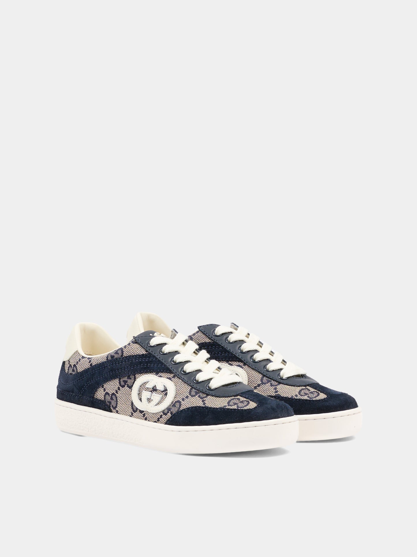 Sneakers G74 blu per bambini con GG,Gucci Kids,812674 AAE2T 4056