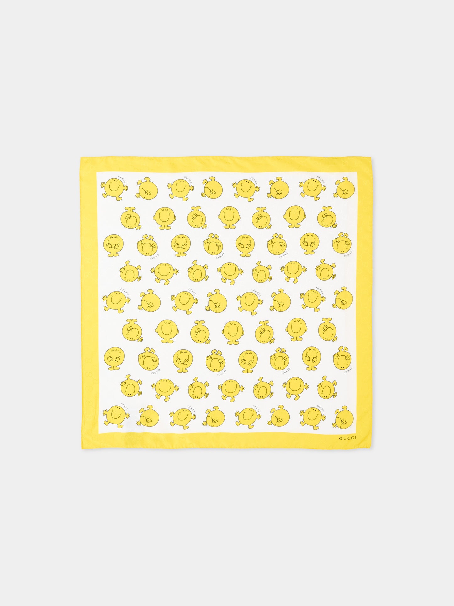 Foulard multicolor per bambina con Mr. Happy,Gucci Kids,859114 4K025 7177
