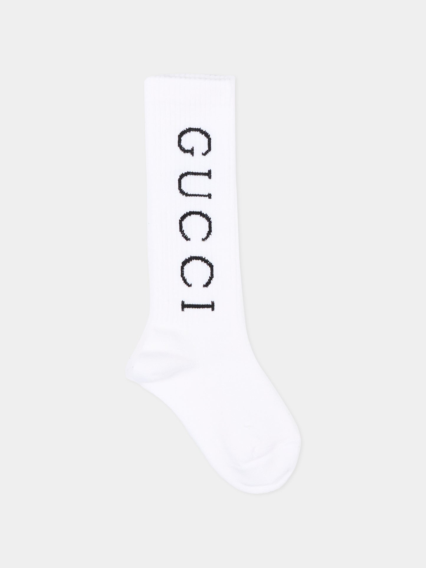 Calza bianche per bambini con Mr. Happy,Gucci Kids,855163 4KAC6 9000