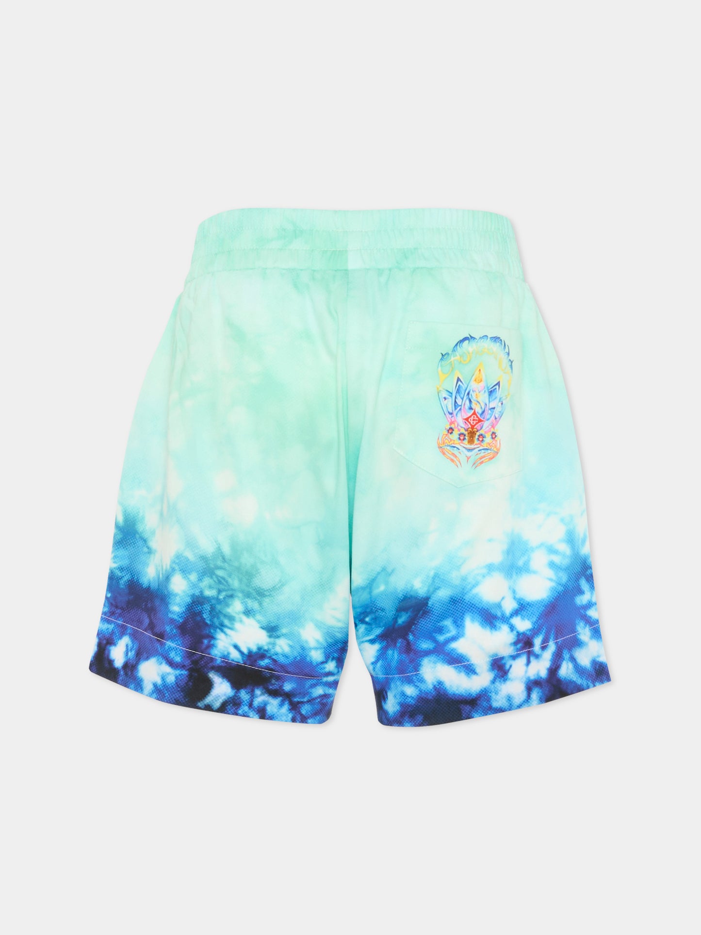Shorts multicolor per bambino con fiore di loto,Casablanca,KSP26 TR 317 01 EX BC