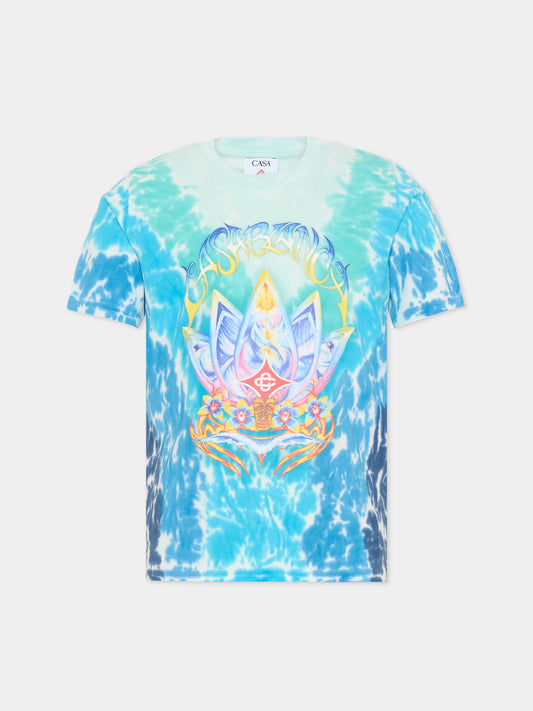 T-shirt multicolor per bambino con fiore di loto,Casablanca,KSP26 JTS 038 04 EX BC