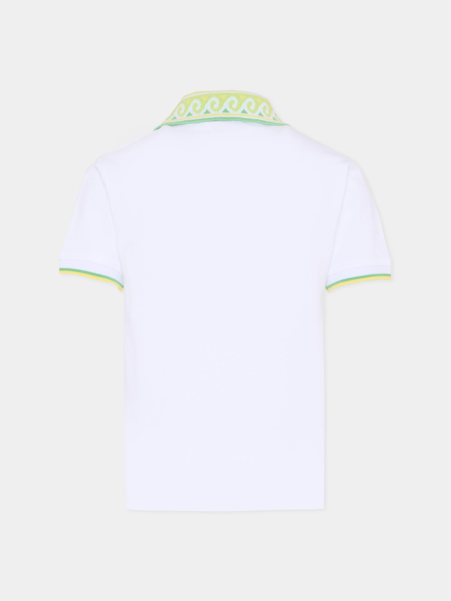 Polo bianca per bambino con onde,Casablanca,KSP26 JTP 370 01 B EX BC