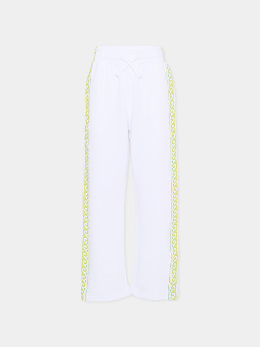 Pantaloni bianchi per bambini con onde,Casablanca,KSP26 JTR 265 01 EX BC