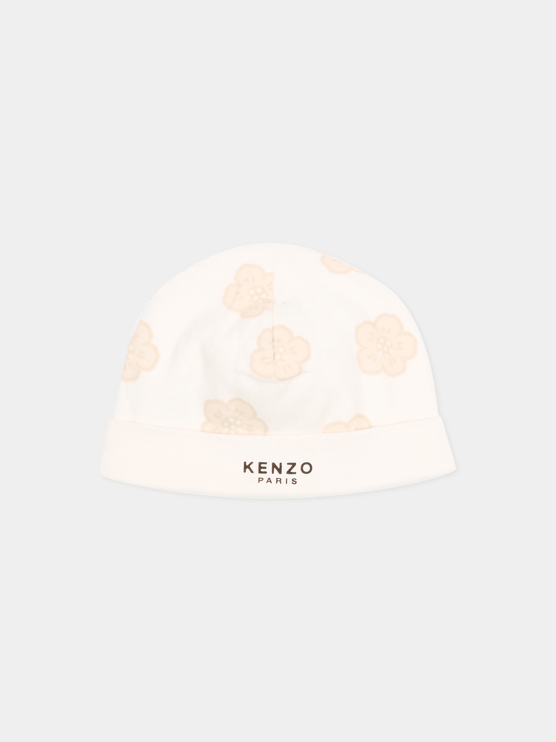 Set tutina bianco per neonati con fiori Boke,Kenzo Kids,K61615 117