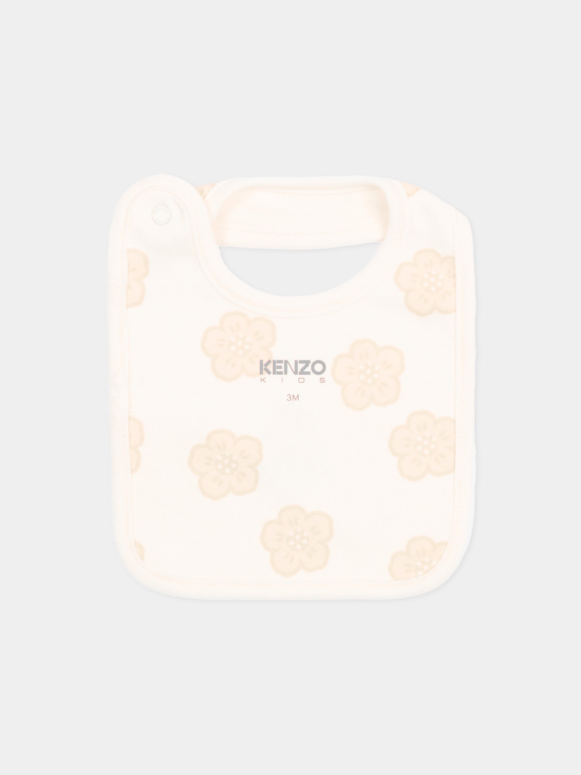 Set tutina bianco per neonati con fiori Boke,Kenzo Kids,K61615 117