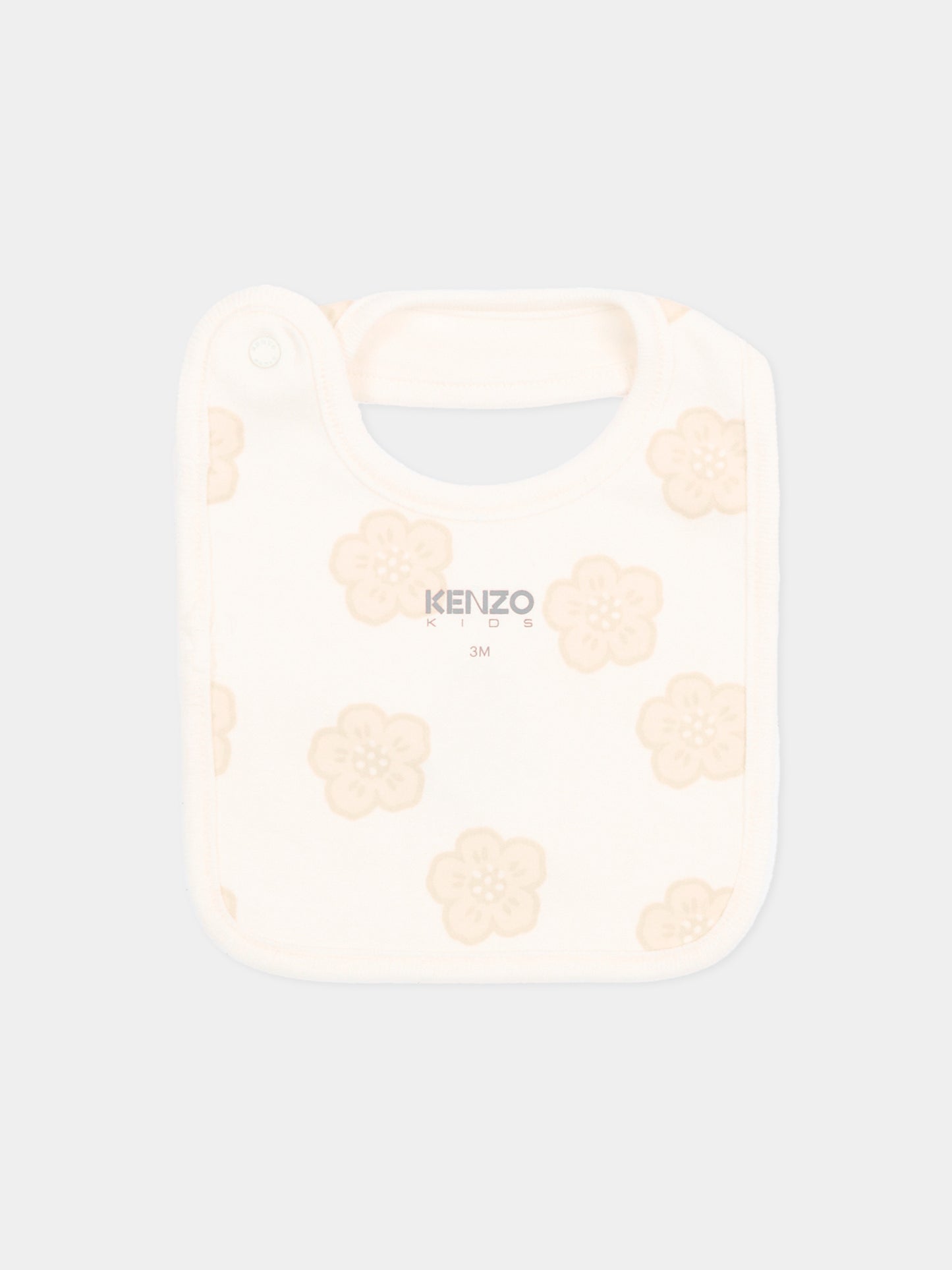 Set tutina bianco per neonati con fiori boke,Kenzo Kids,K61615 117
