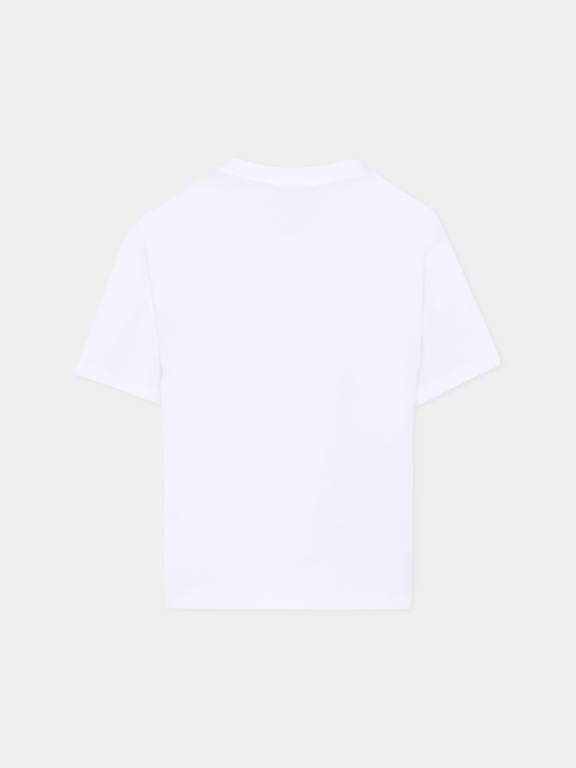 T-shirt bianca per bambini con Lucky Tiger,Kenzo Kids,K61676 10P