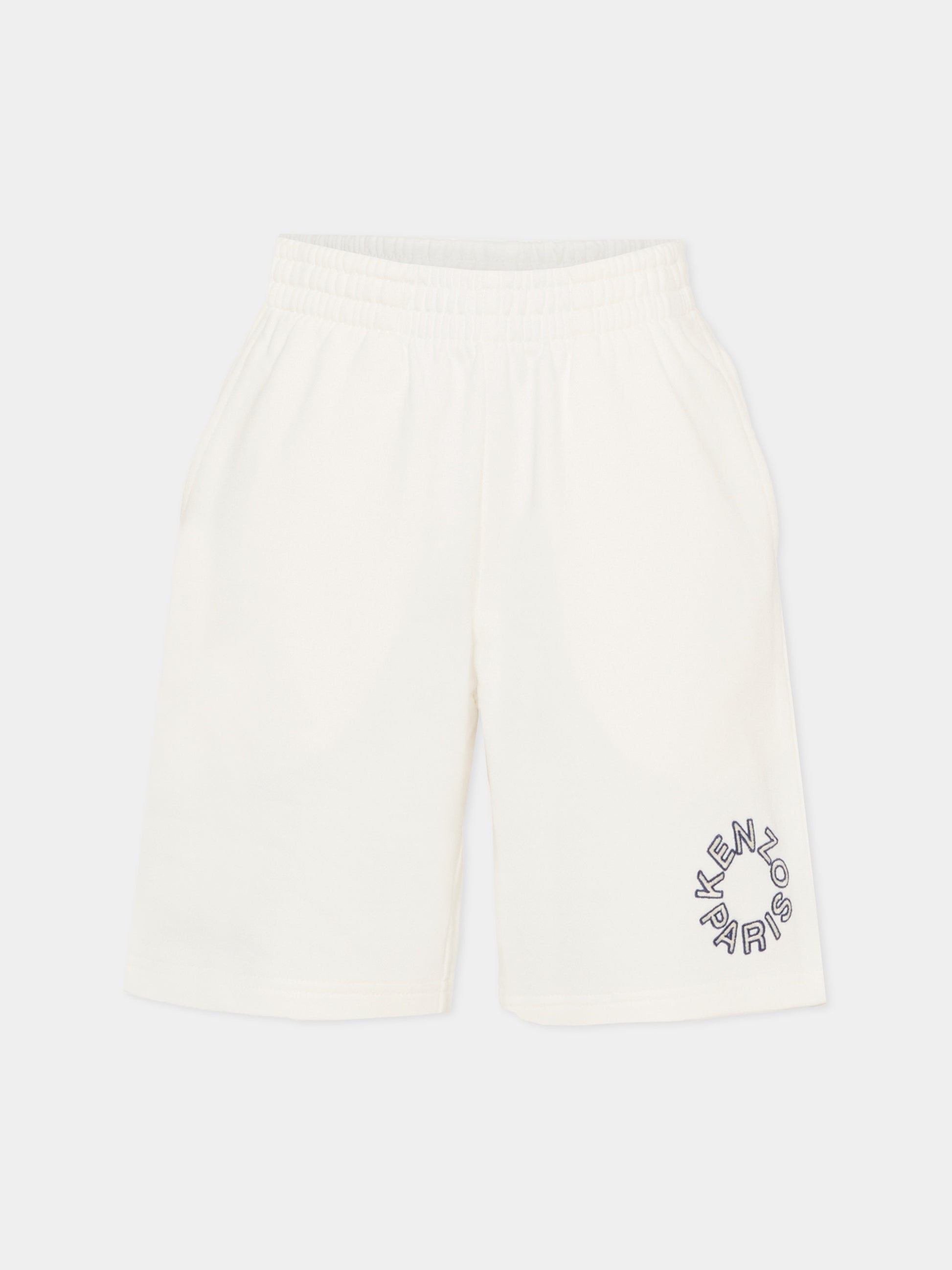 Shorts neri per bambina con papavero,Kenzo Kids,K61696 117
