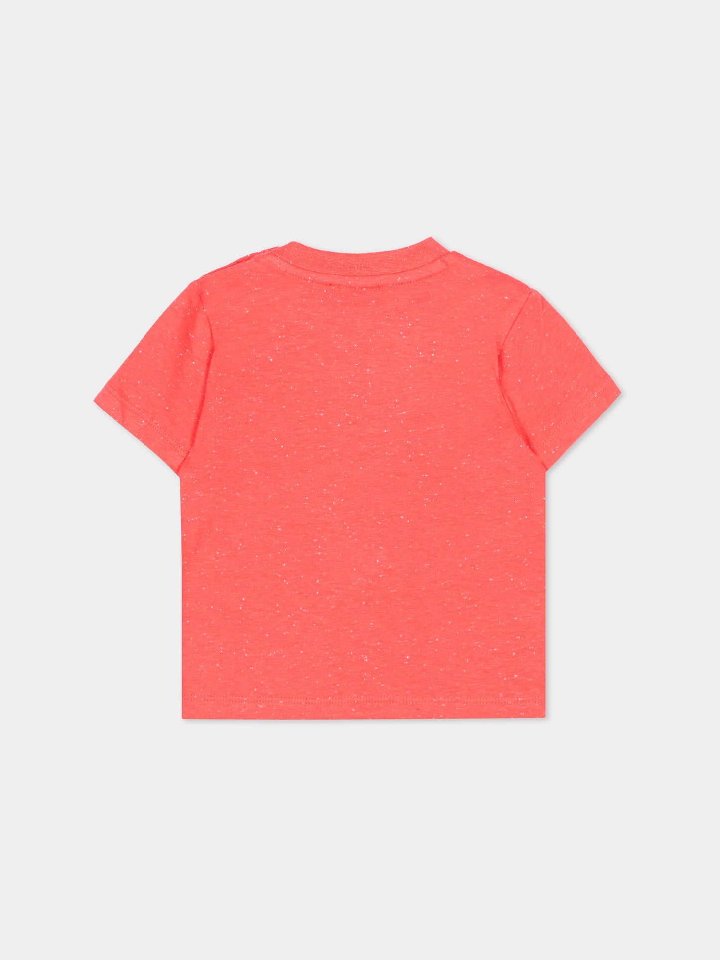 T-shirt rossa per neonato con Tiger logo,Kenzo Kids,K61715 976