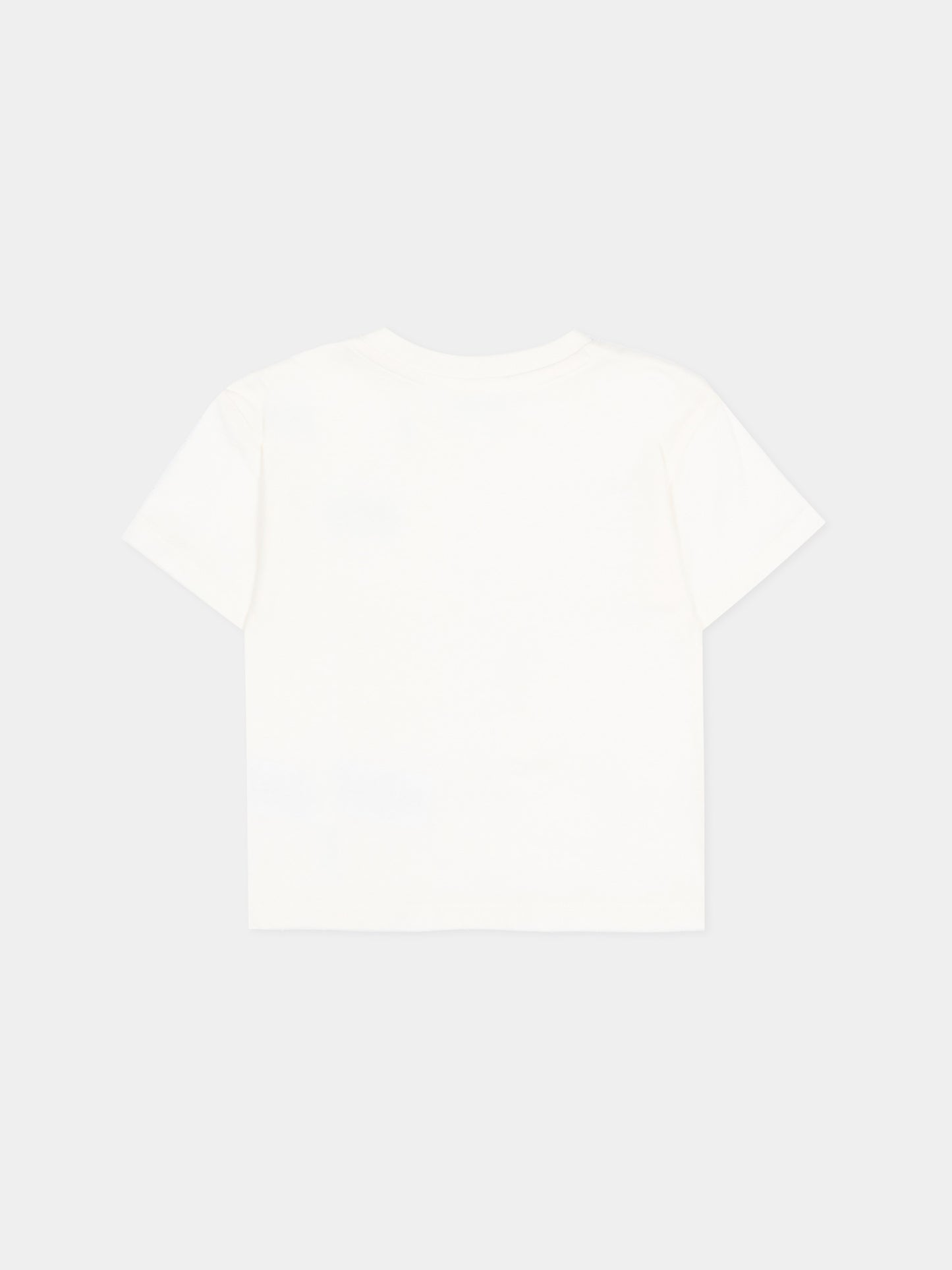 T-Shirt avorio per neonati con logo,Kenzo Kids,K61724 117