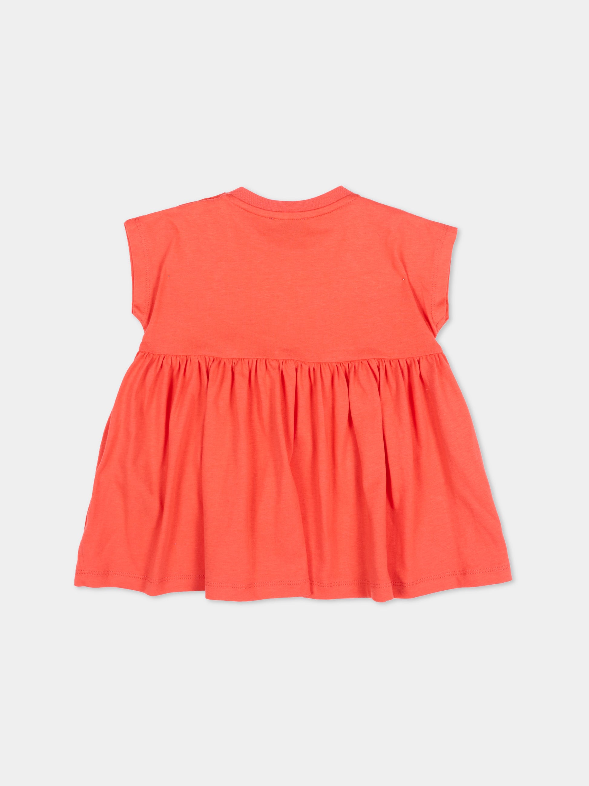 Vestito rosso per neonata con logo,Kenzo Kids,K61811 976