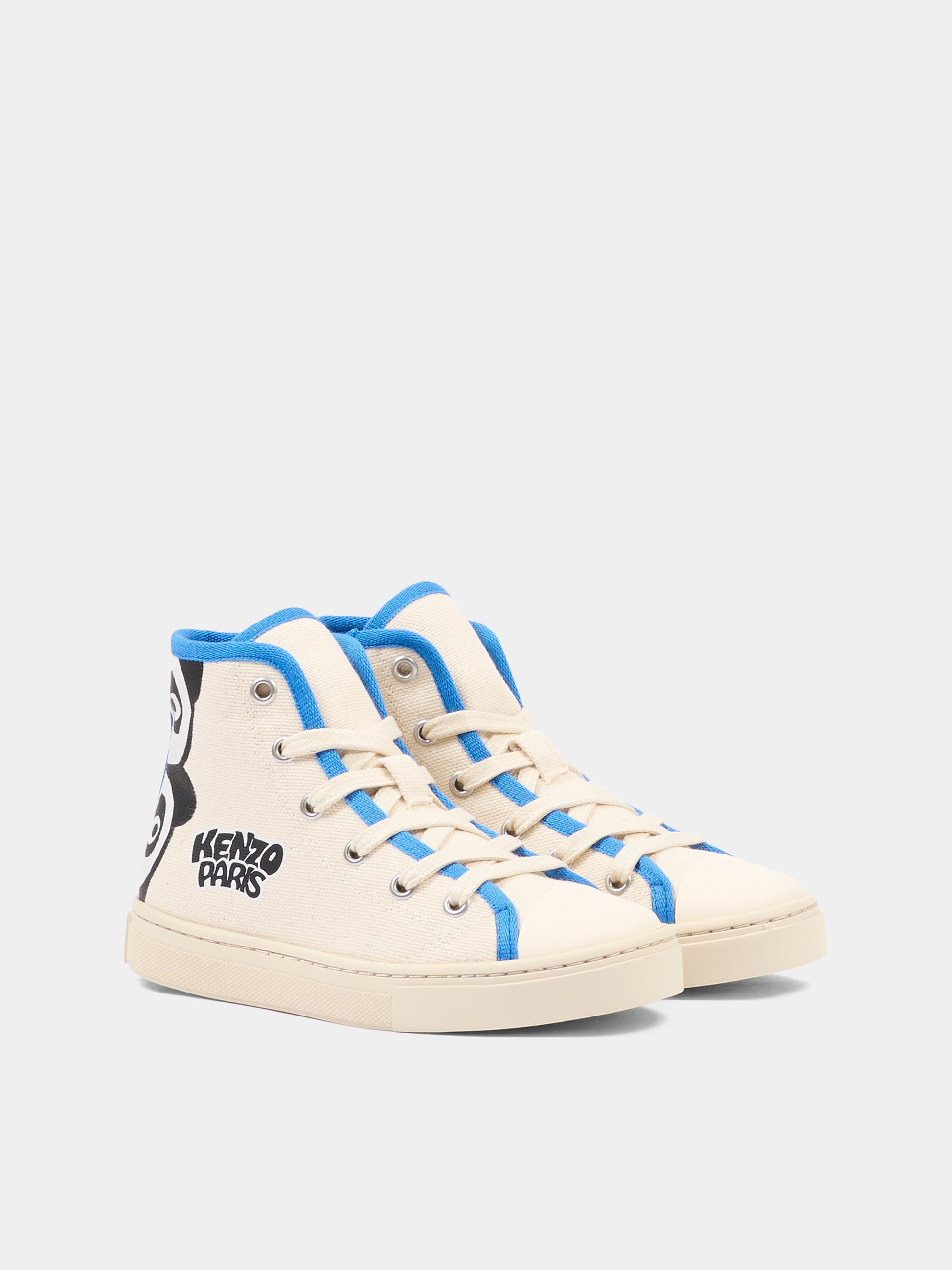 Sneakers beige per bambini con logo,Kenzo Kids,K61821 208
